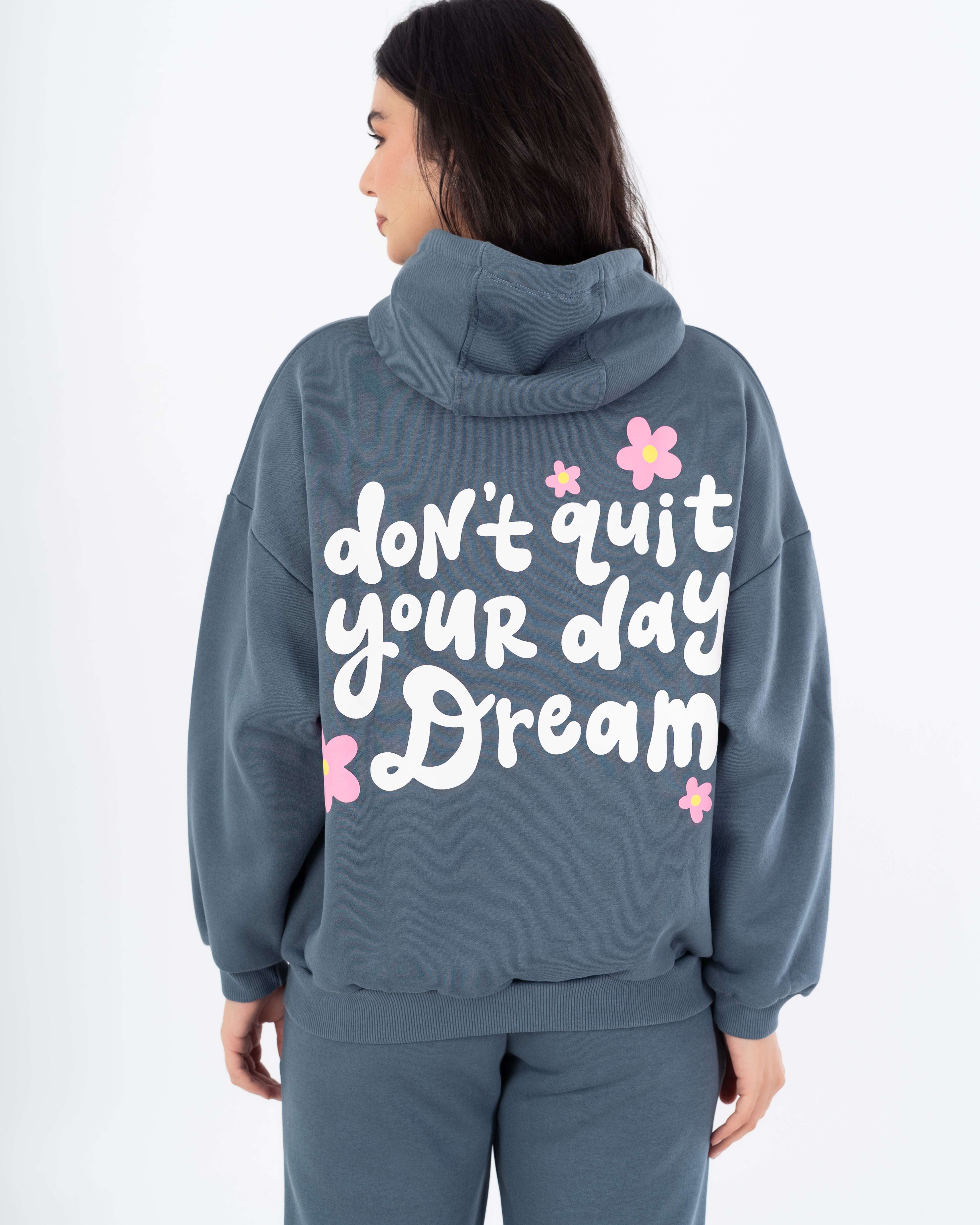 هودي – طبعة زهور صغيرة على الصدر