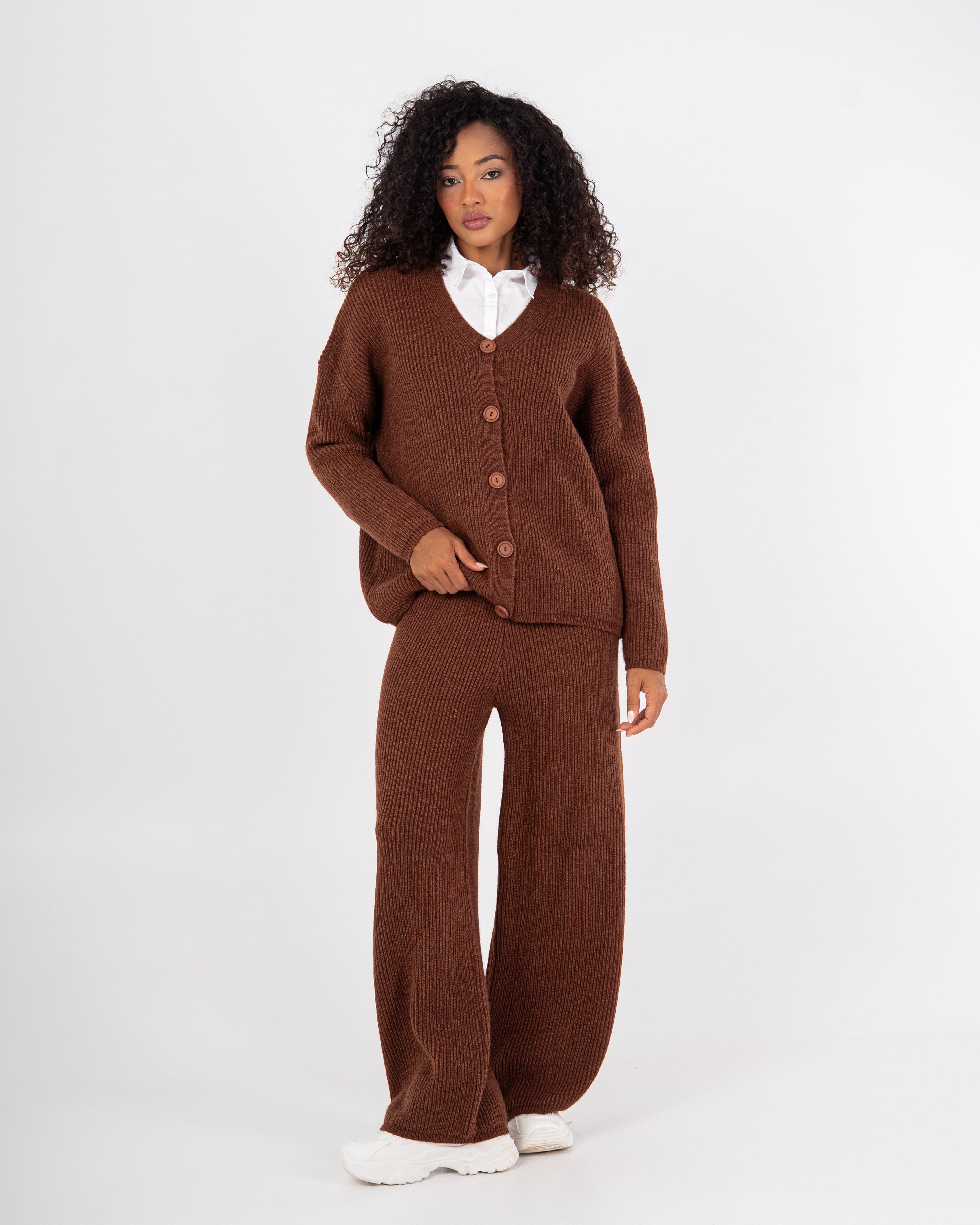 Knitwear Suit – Plain With Buttons