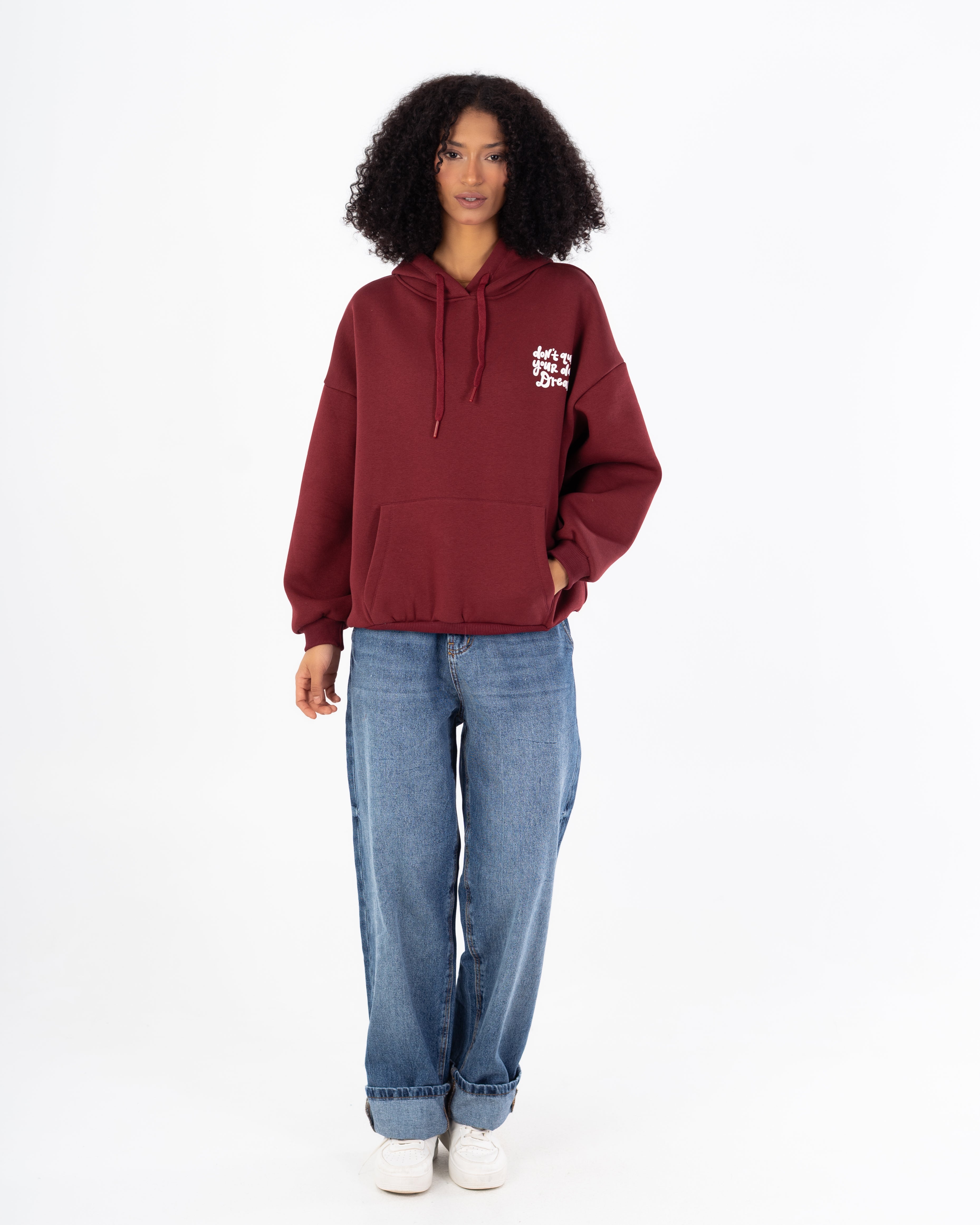 هودي – طبعة زهور صغيرة على الصدر