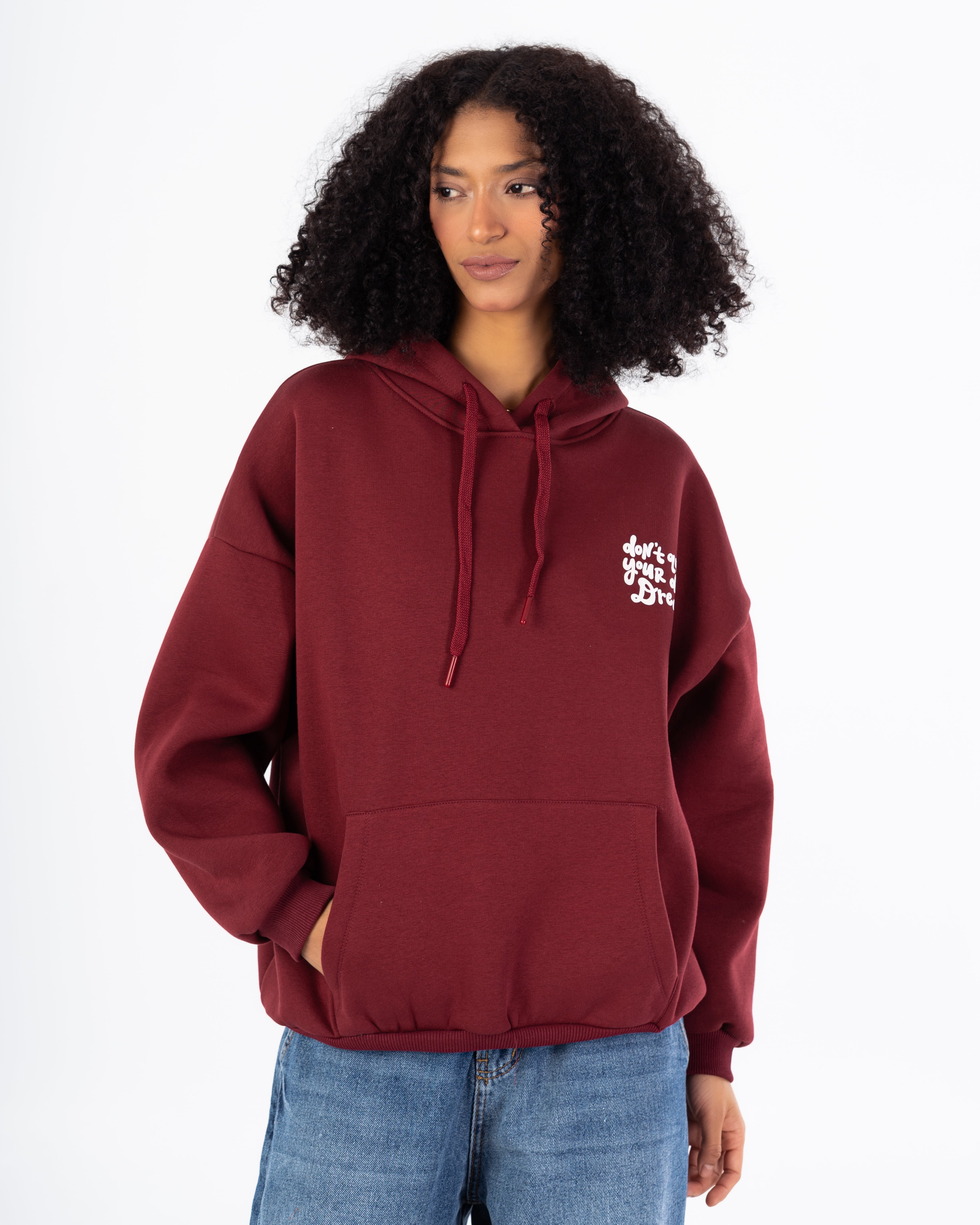 هودي – طبعة زهور صغيرة على الصدر