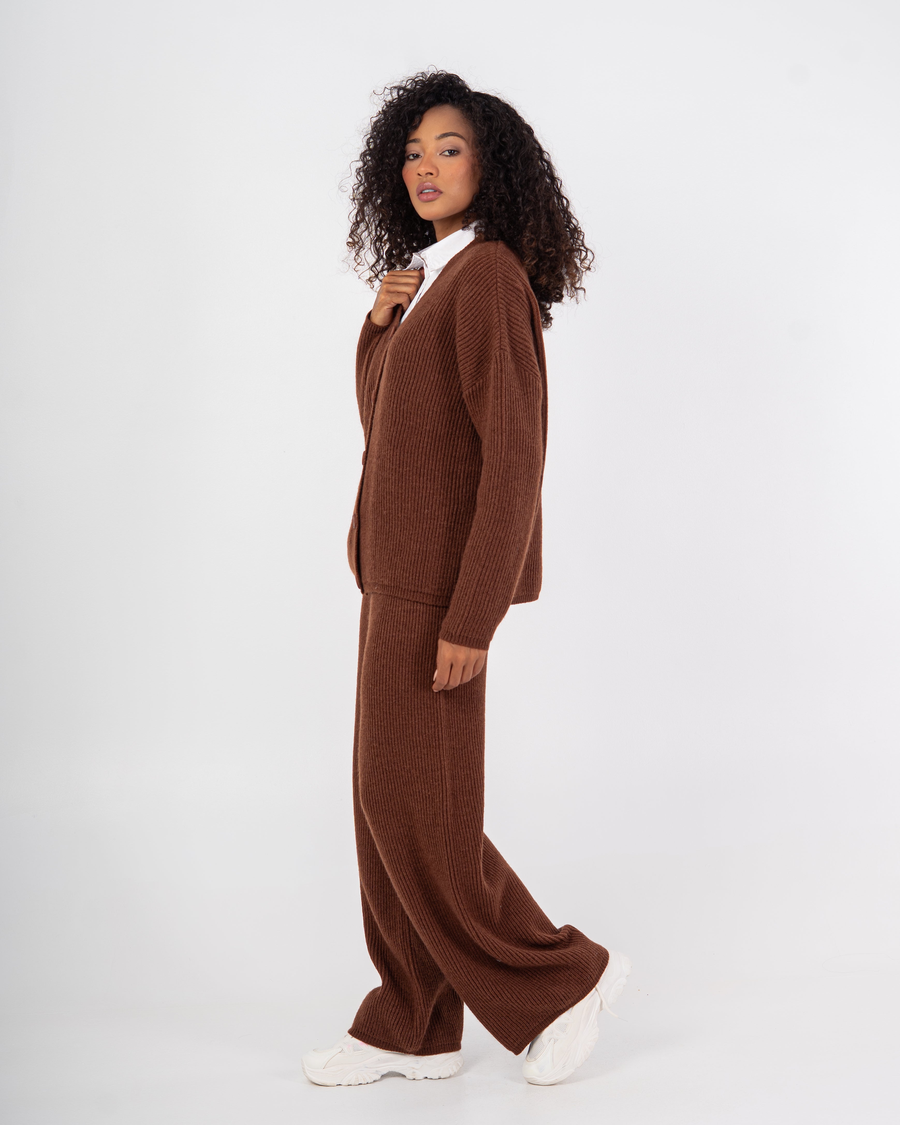 Knitwear Suit – Plain With Buttons