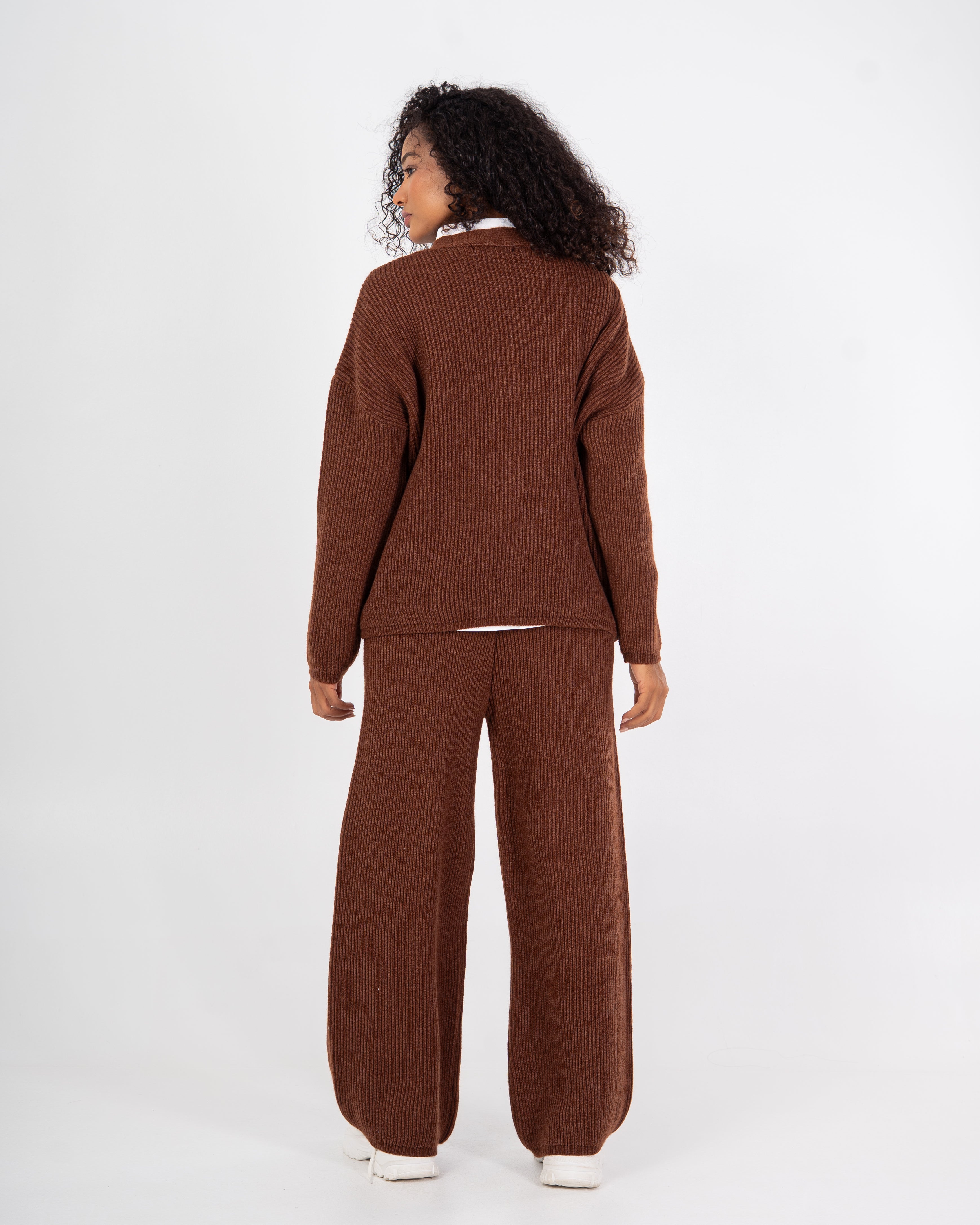 Knitwear Suit – Plain With Buttons
