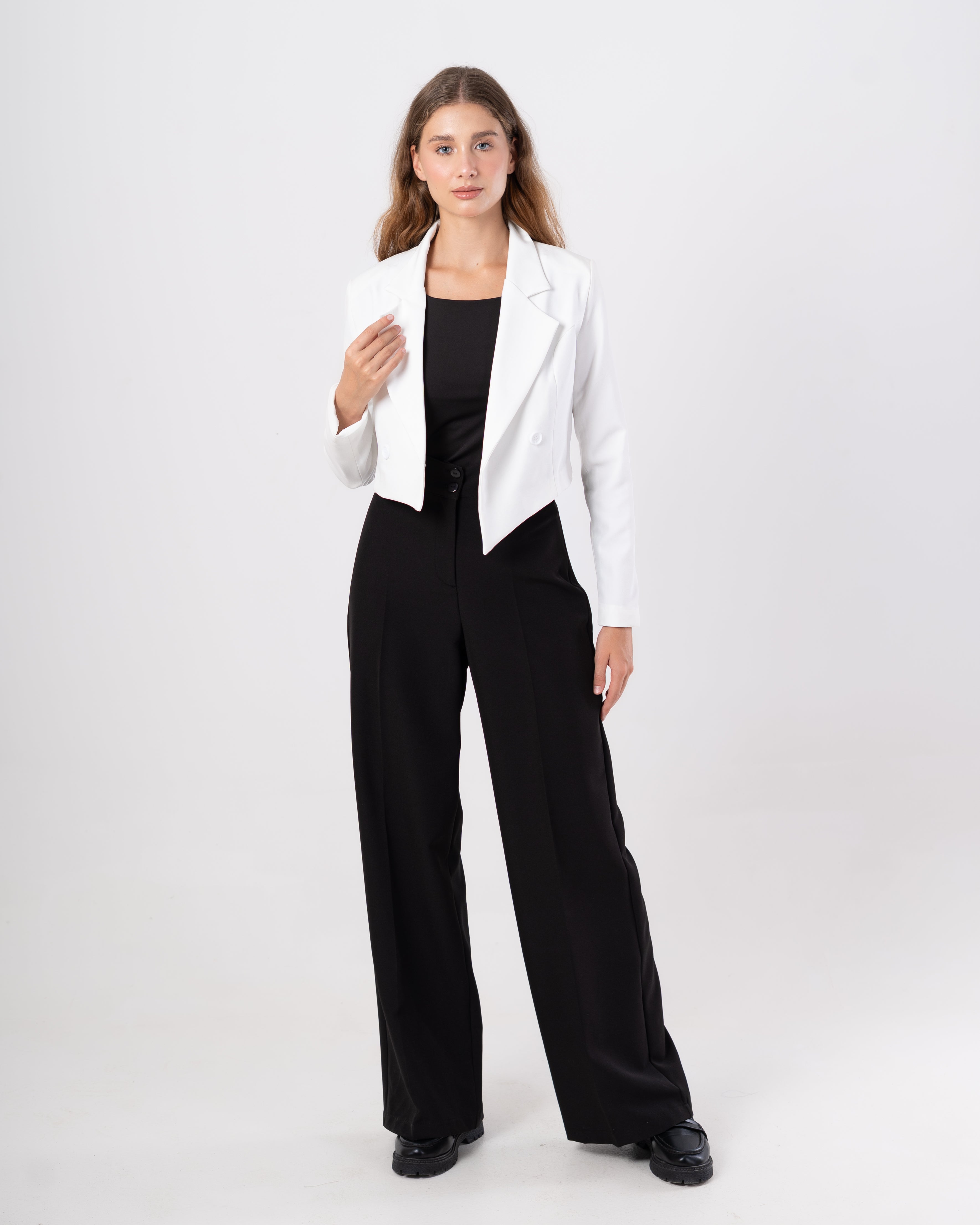 Double Button - Cropped Blazer