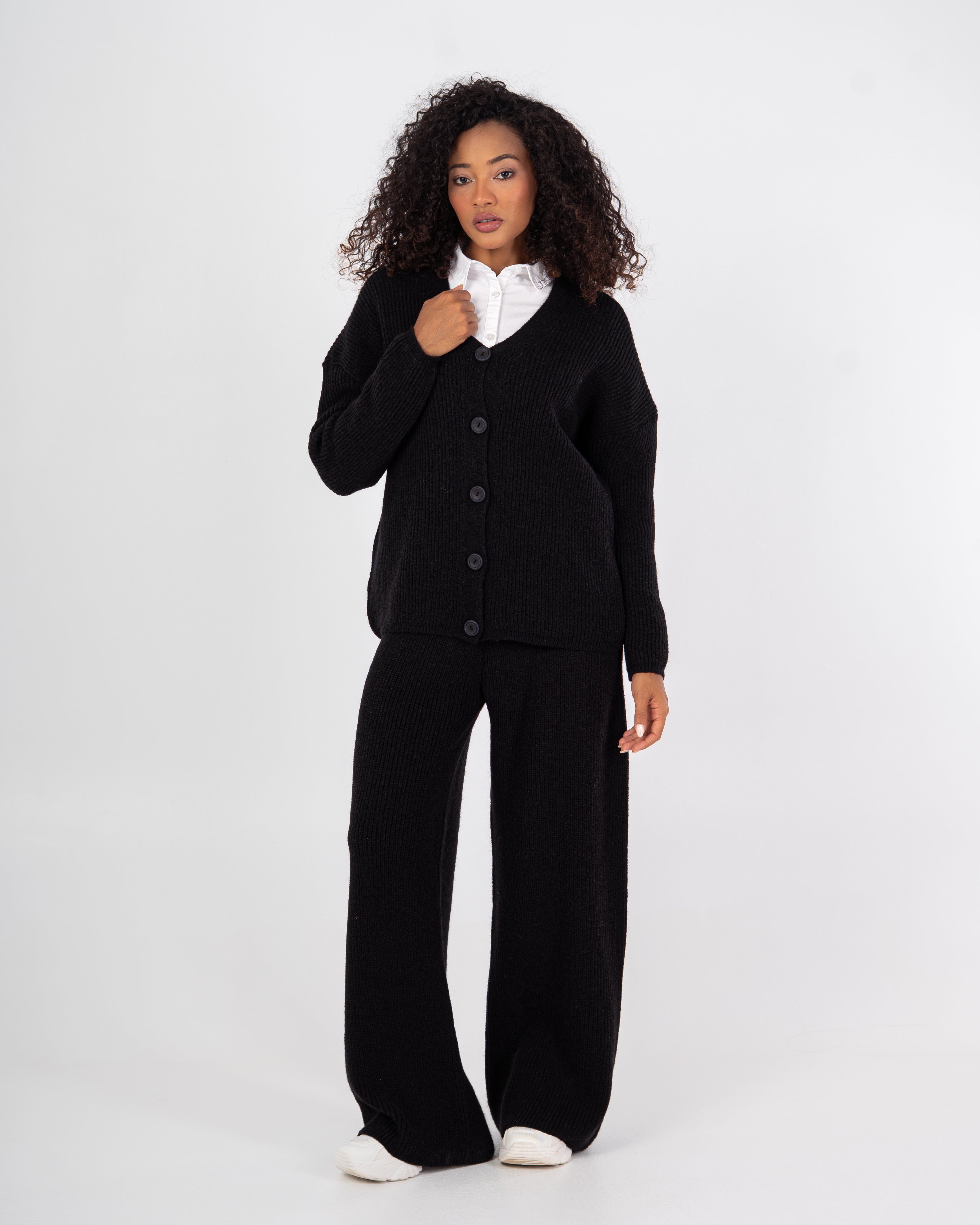 Knitwear Suit – Plain With Buttons