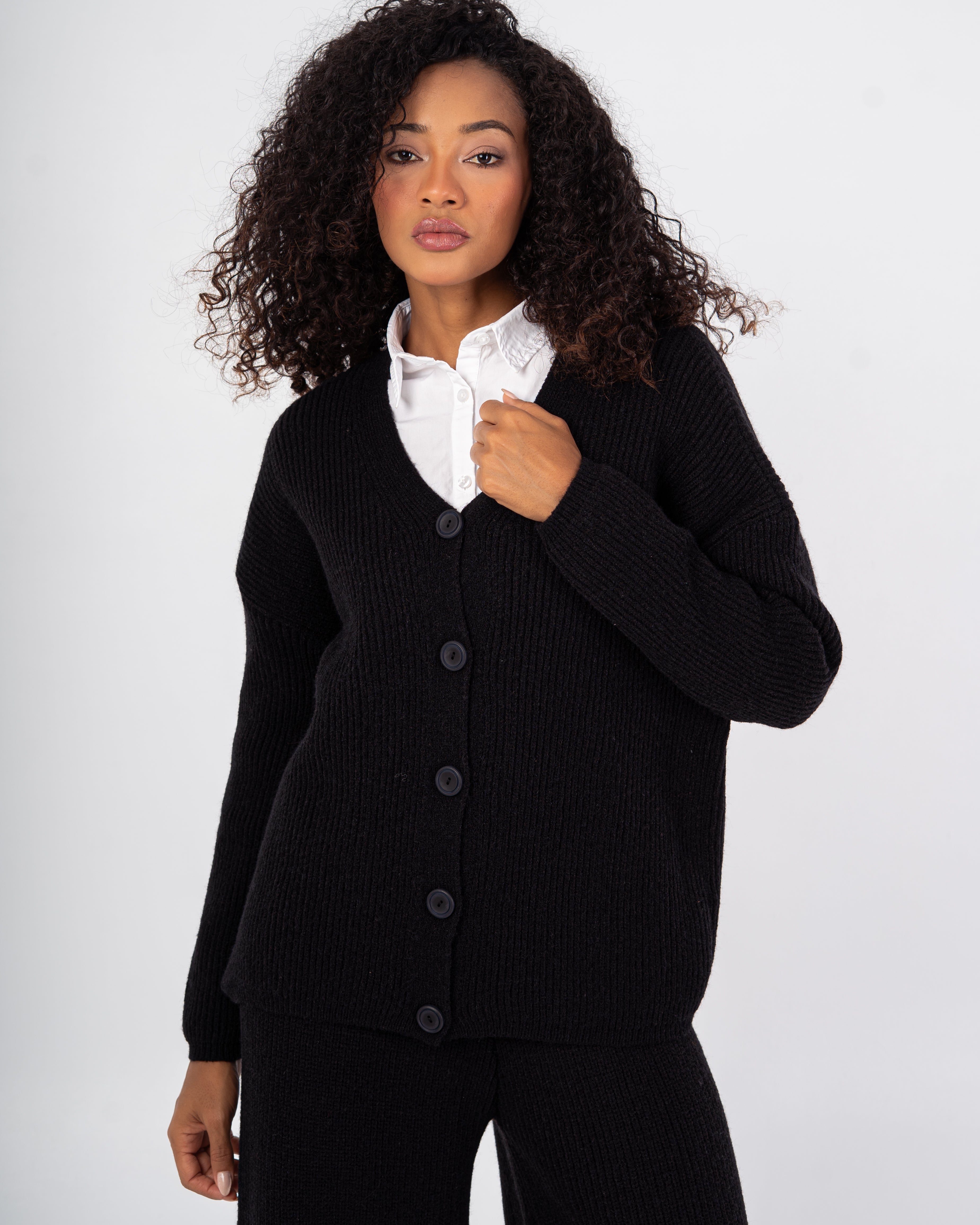 Knitwear Suit – Plain With Buttons