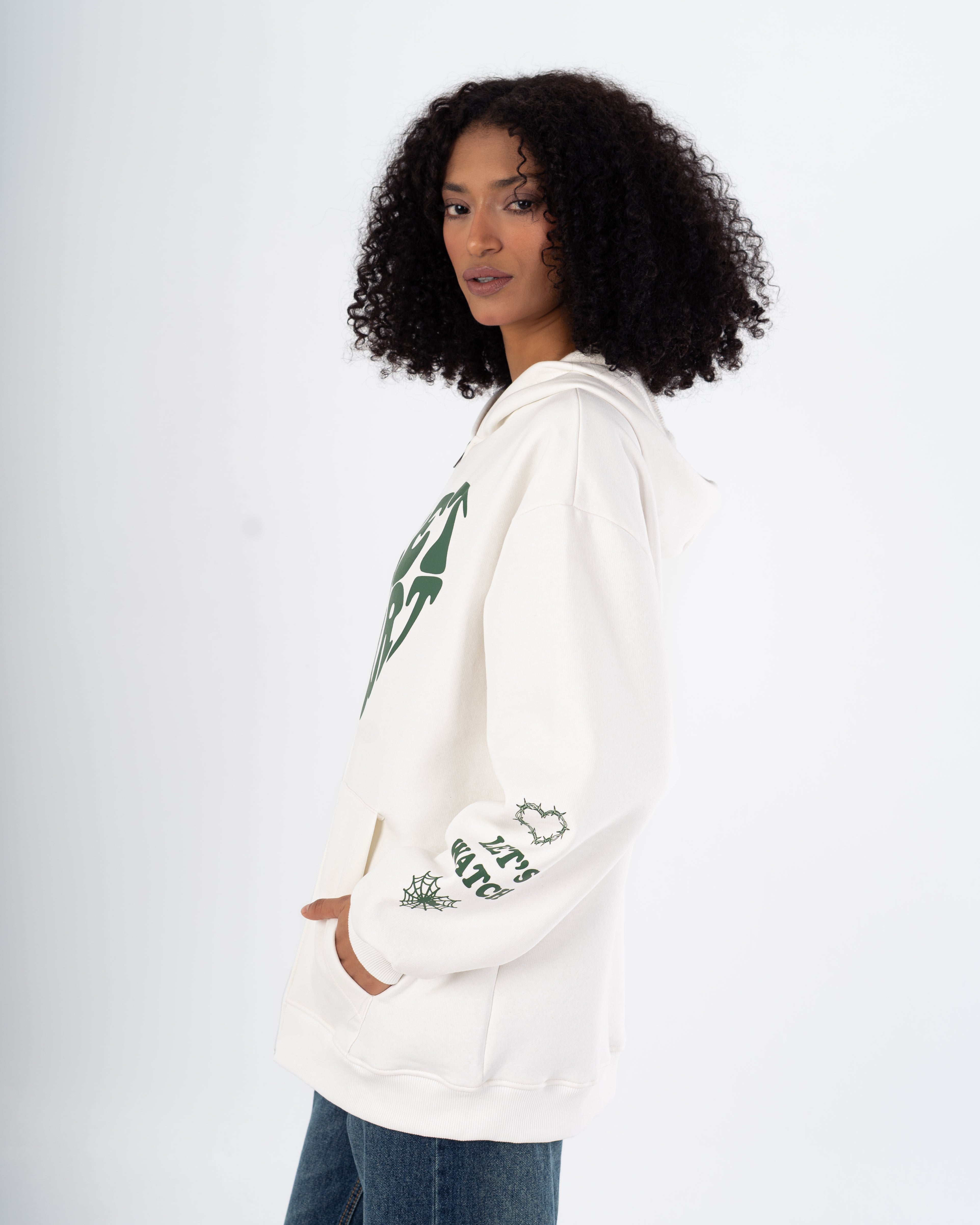 Sweatshirt – Zipper (Back And Sleeve Print)