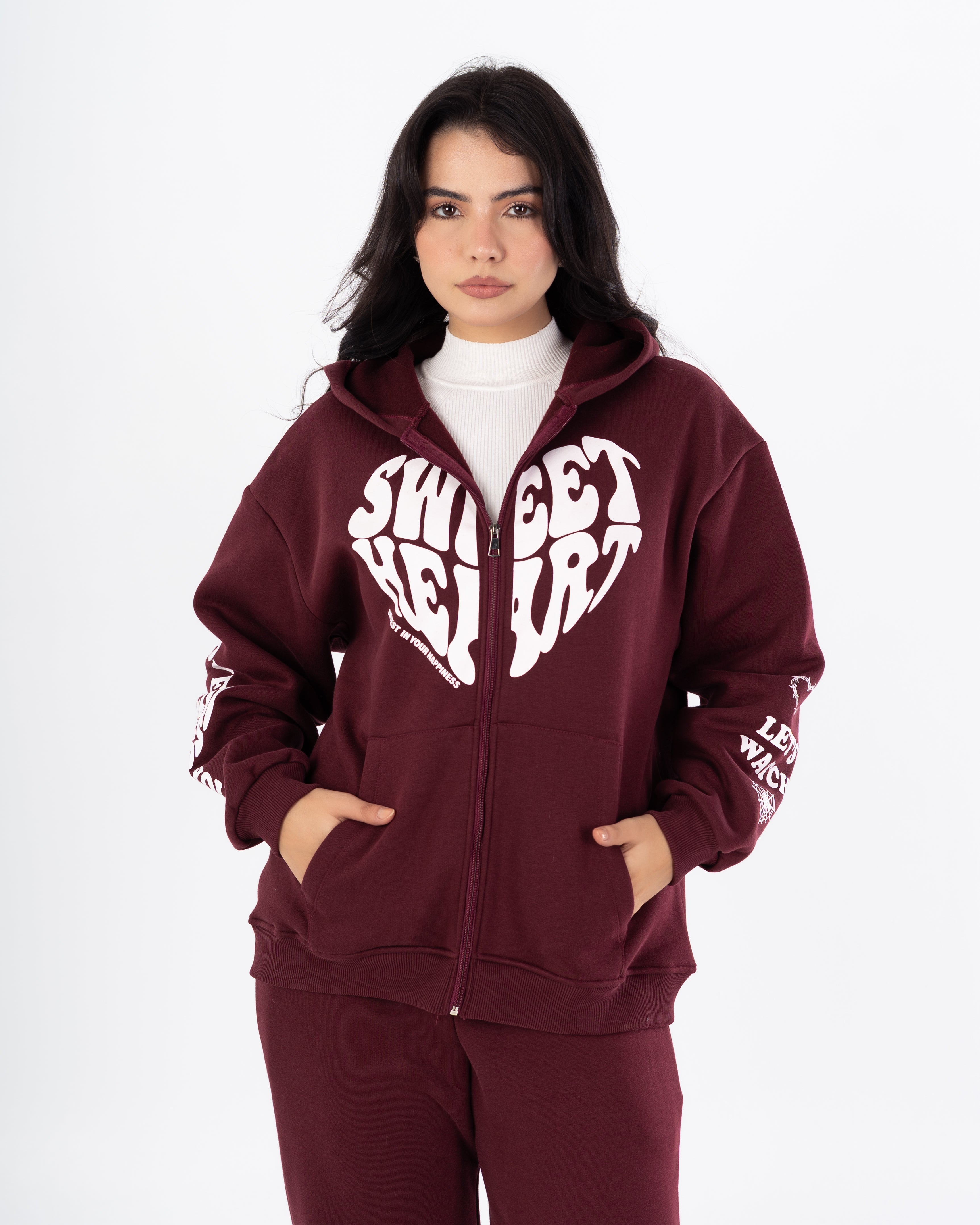 Sweatshirt – Zipper (Back And Sleeve Print)