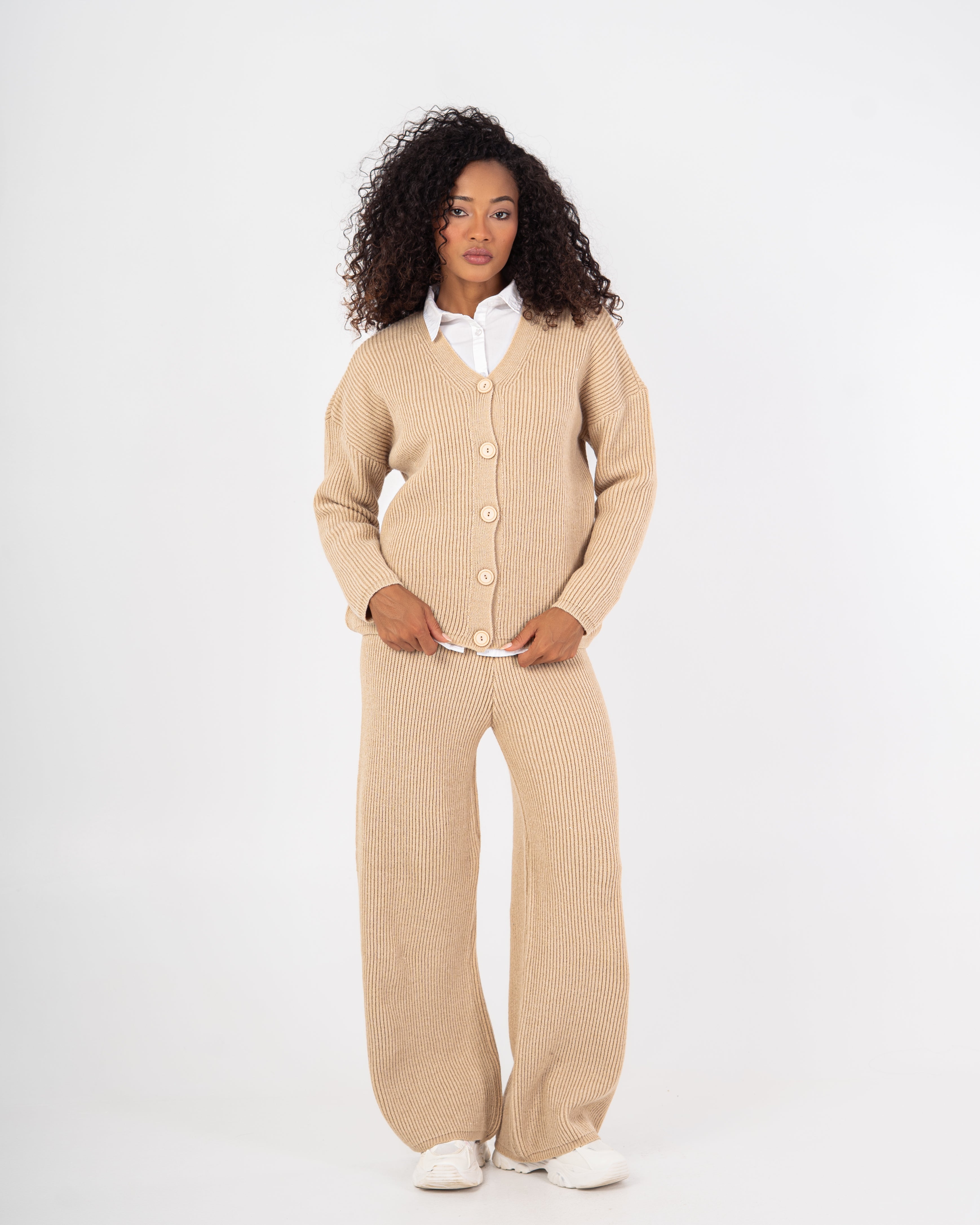 Knitwear Suit – Plain With Buttons