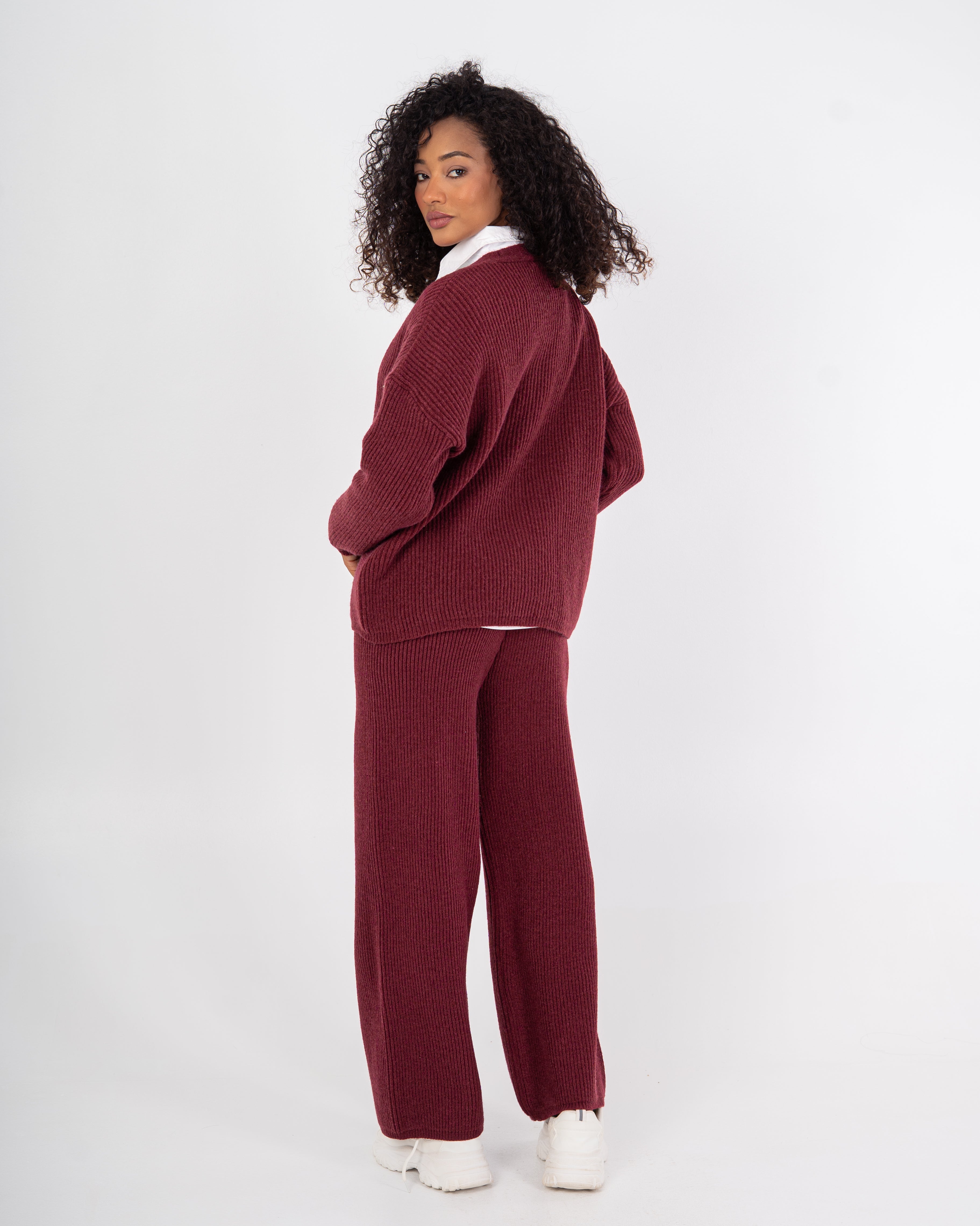 Knitwear Suit – Plain With Buttons