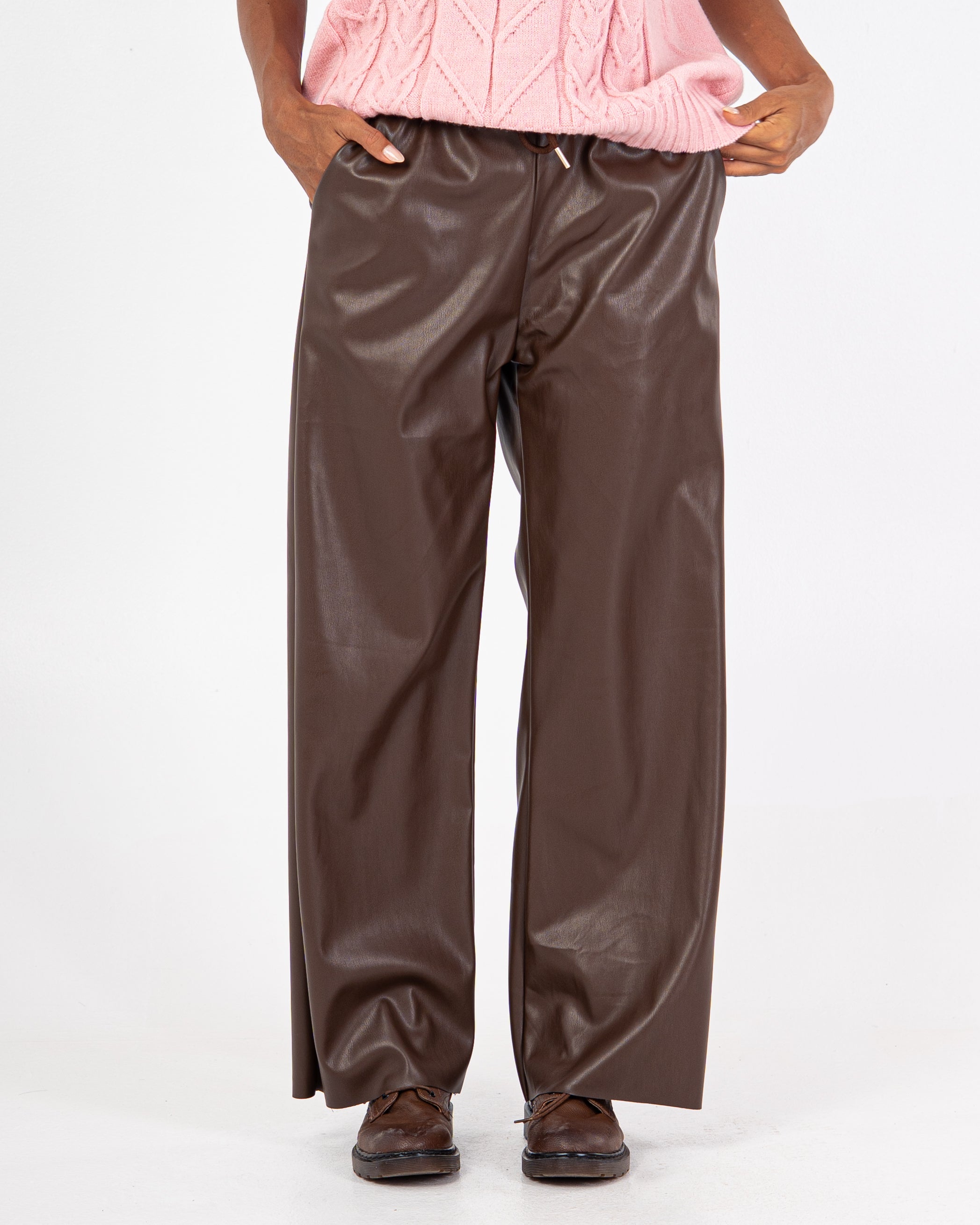 Leather Trouser – Wide Leg