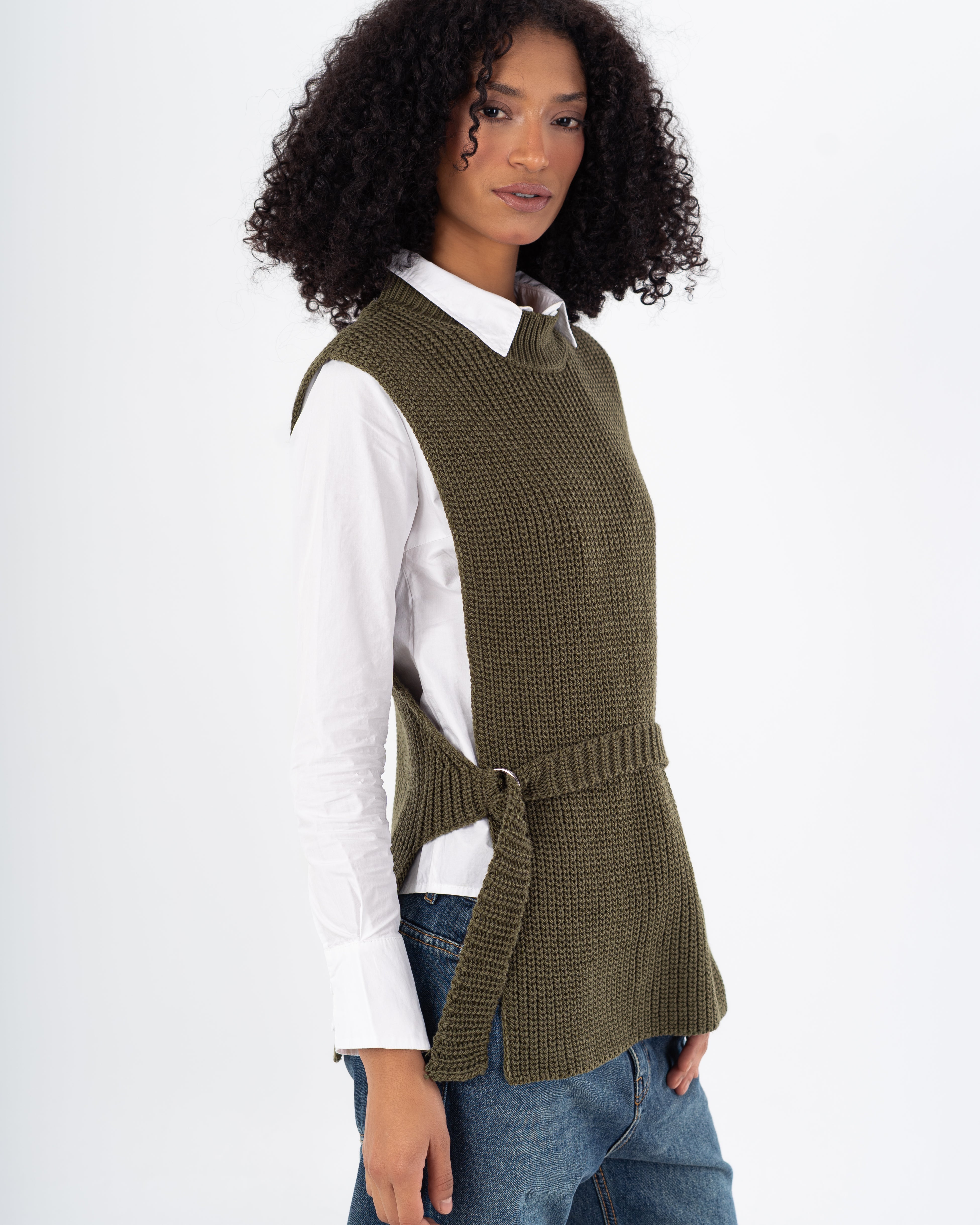 سترة عادية – مفتوحة من الجانب (مع حزام)