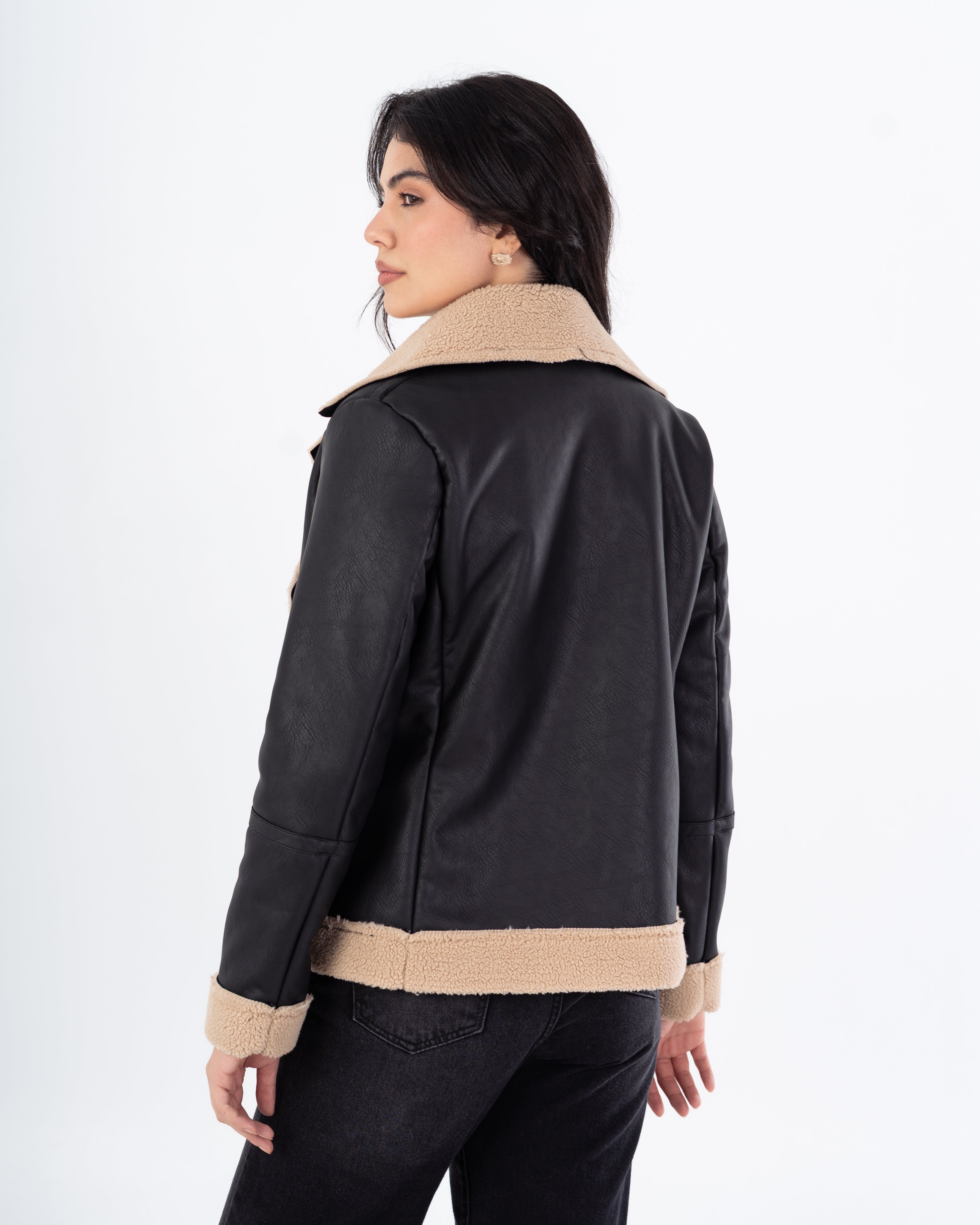 Leather Jacket – Bouclé Lined