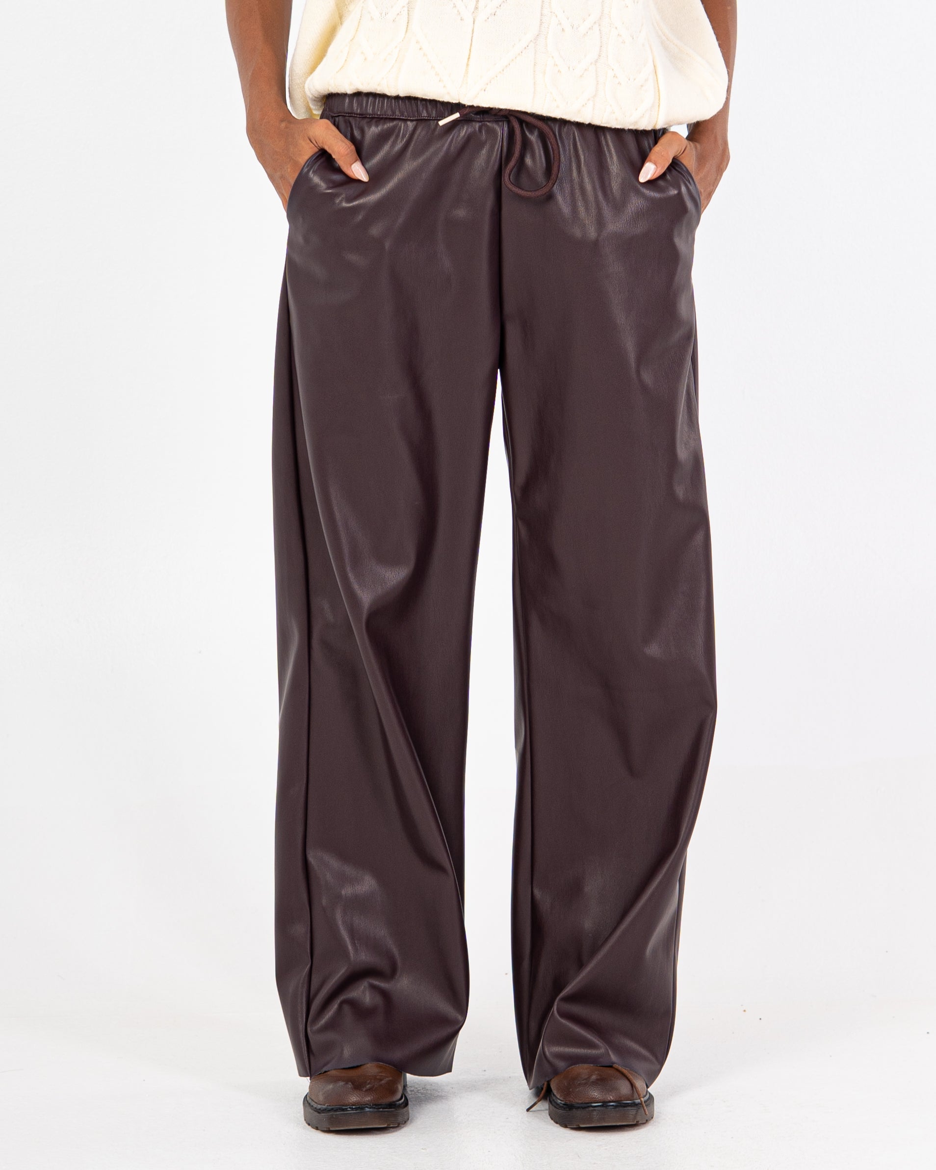 Leather Trouser – Wide Leg