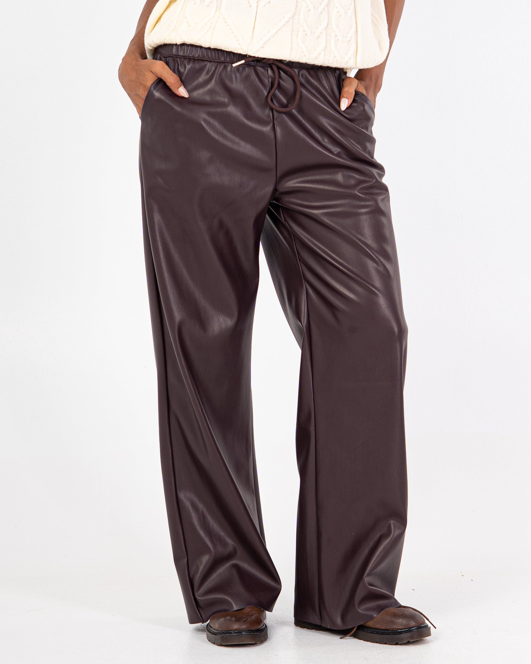 Leather Trouser – Wide Leg