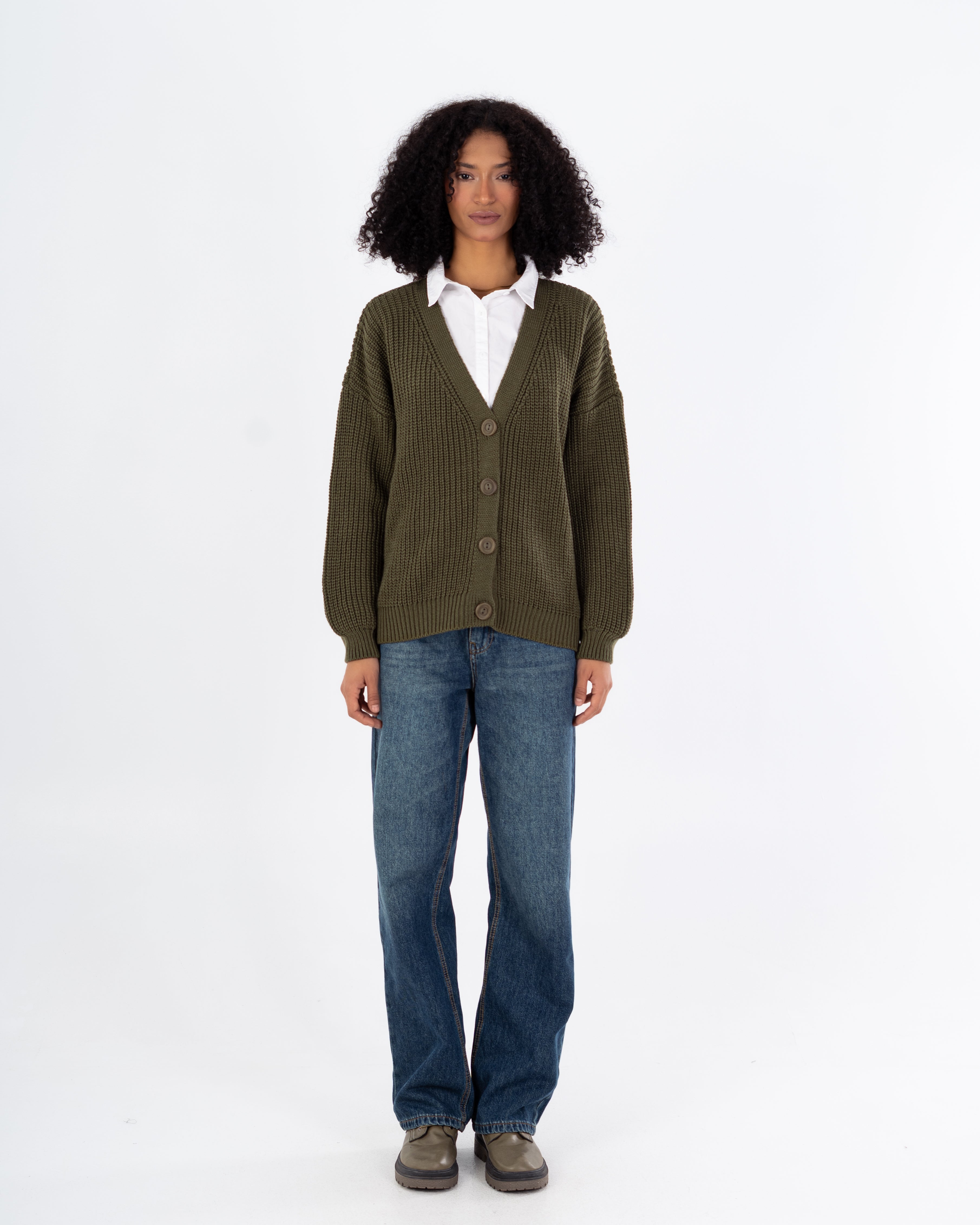 كارديجان واسع الرقبة – (4 أزرار)