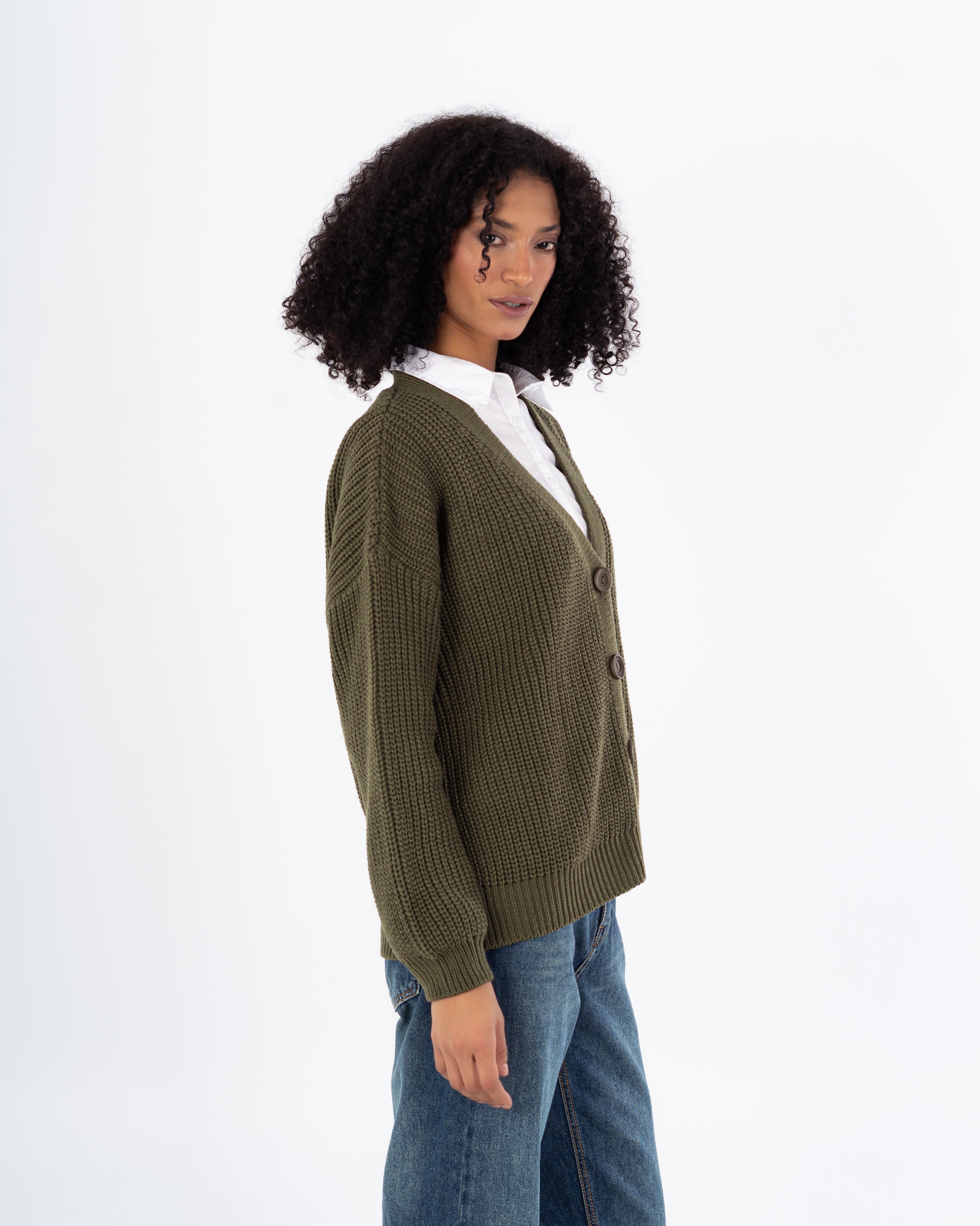 كارديجان واسع الرقبة – (4 أزرار)