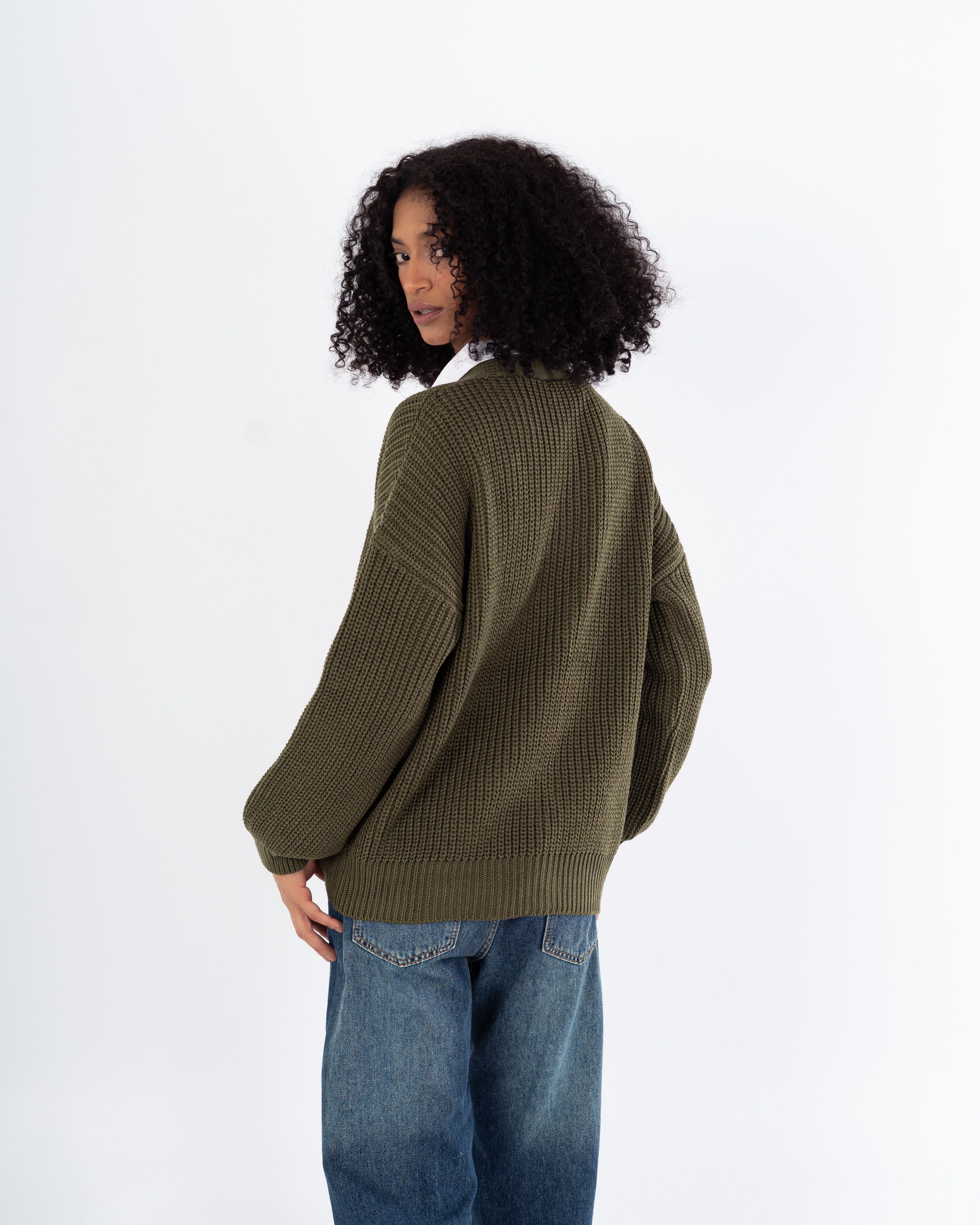 كارديجان واسع الرقبة – (4 أزرار)