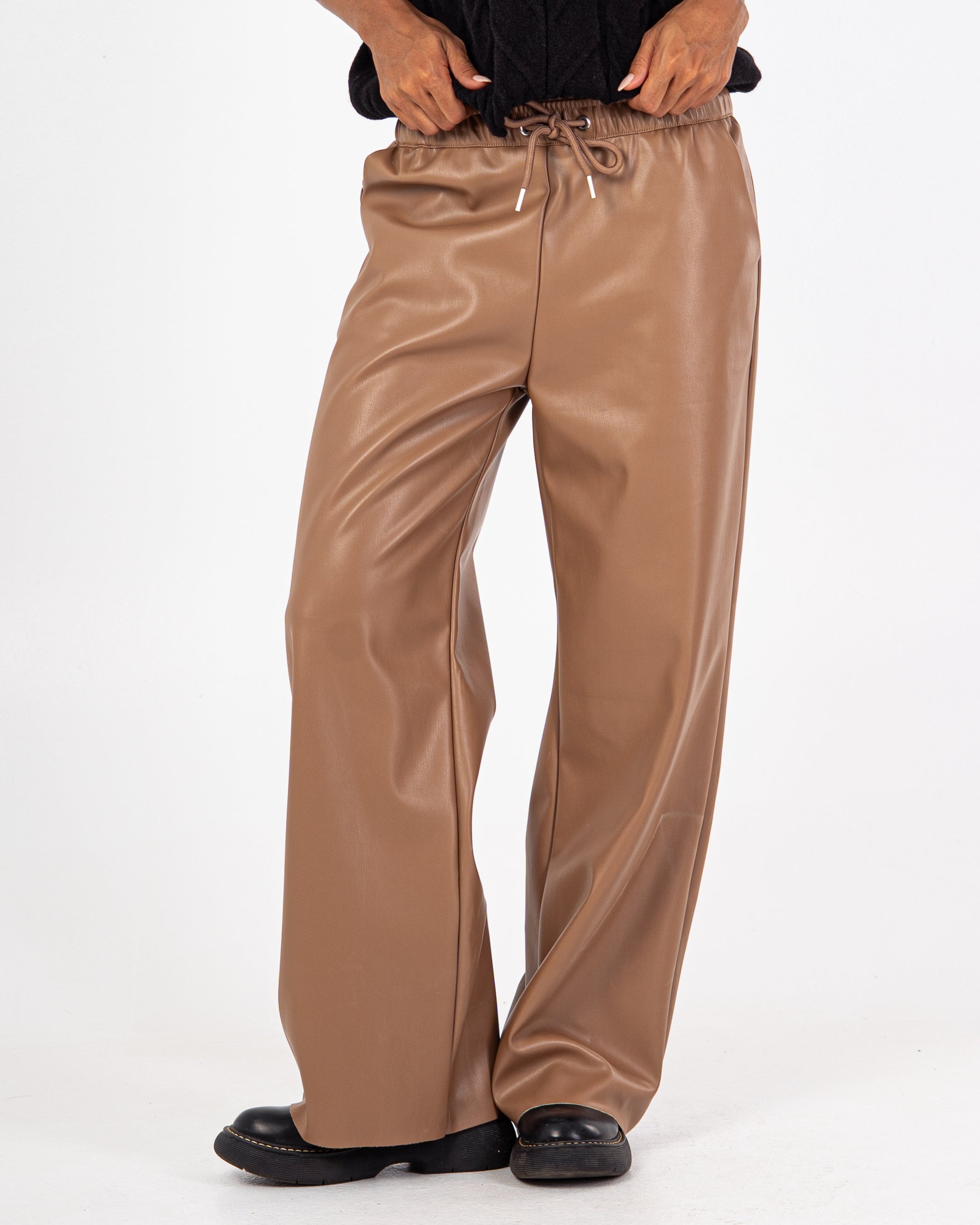 Leather Trouser – Wide Leg