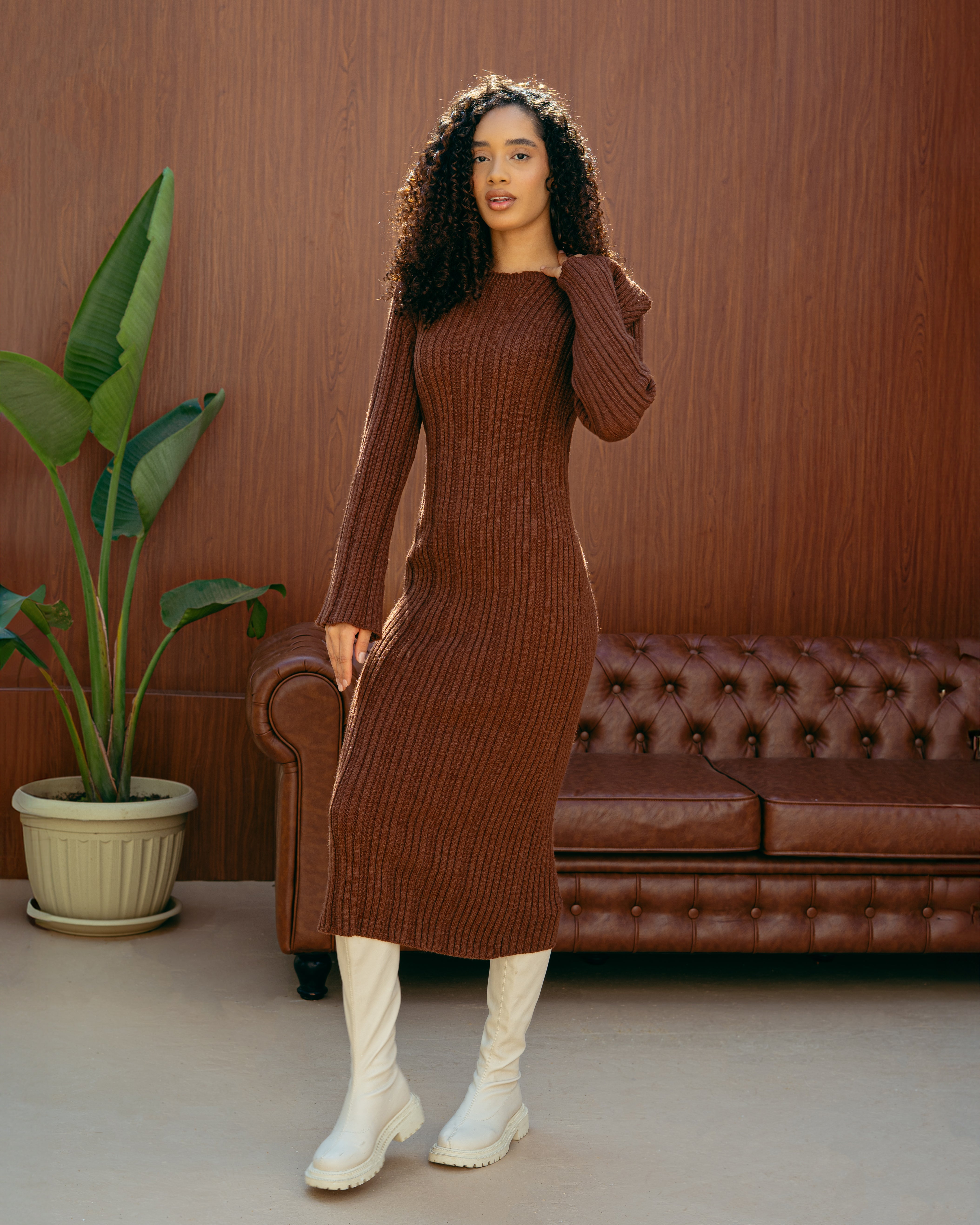 Knitwear Dress – Lightly Striped
