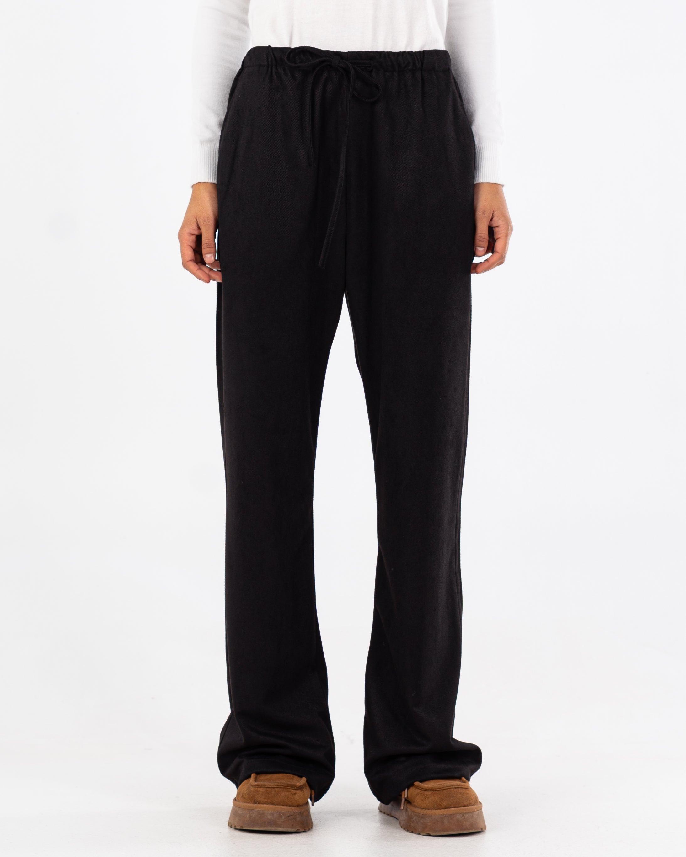 بنطلون سادة برباط (ساق مستقيمة)