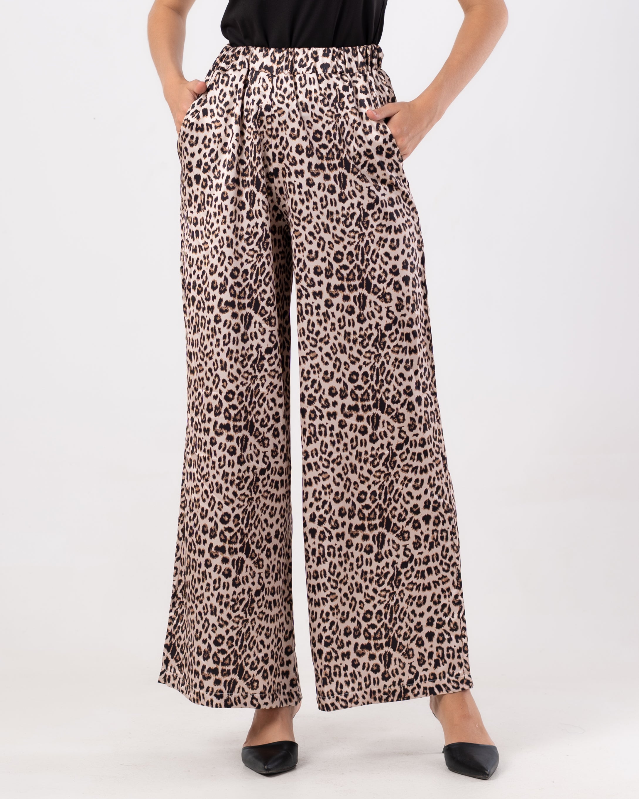 Multicolor Tiger (Print Wide-Leg) - Pants