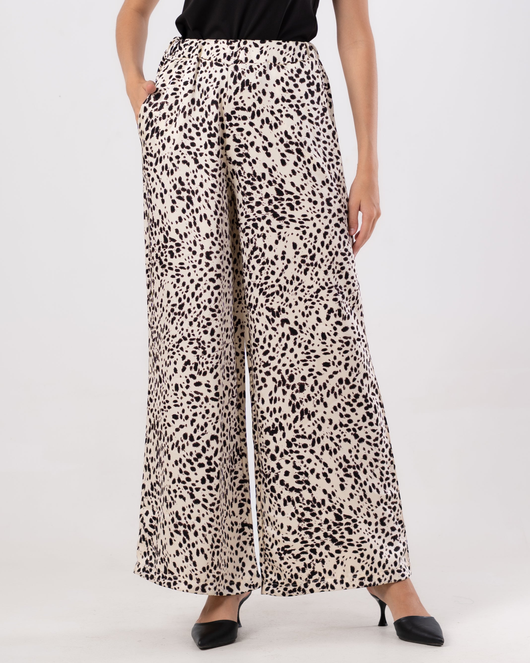 Multicolor Tiger (Print Wide-Leg) - Pants