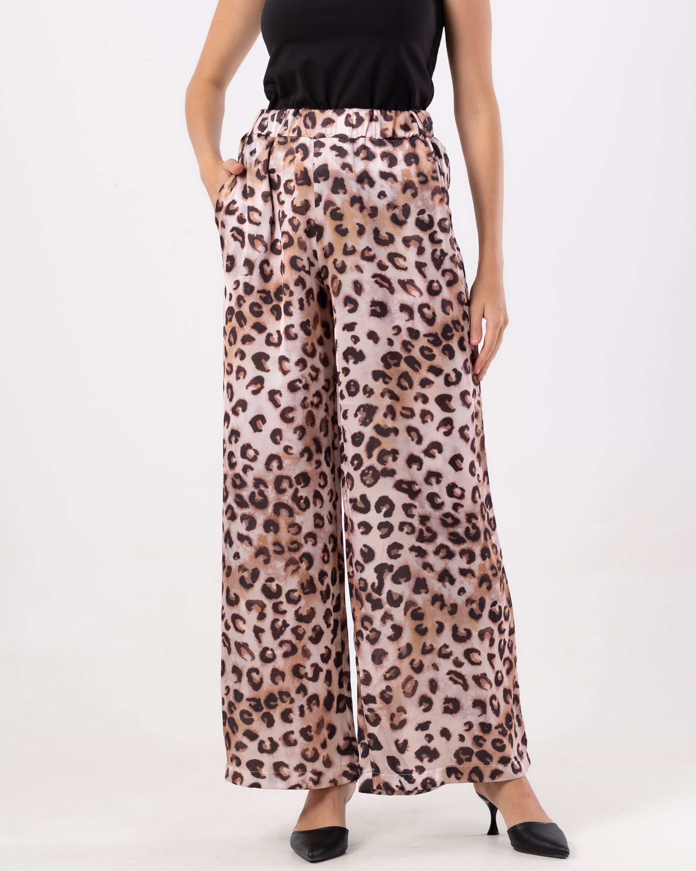 Multicolor Tiger (Print Wide-Leg) - Pants