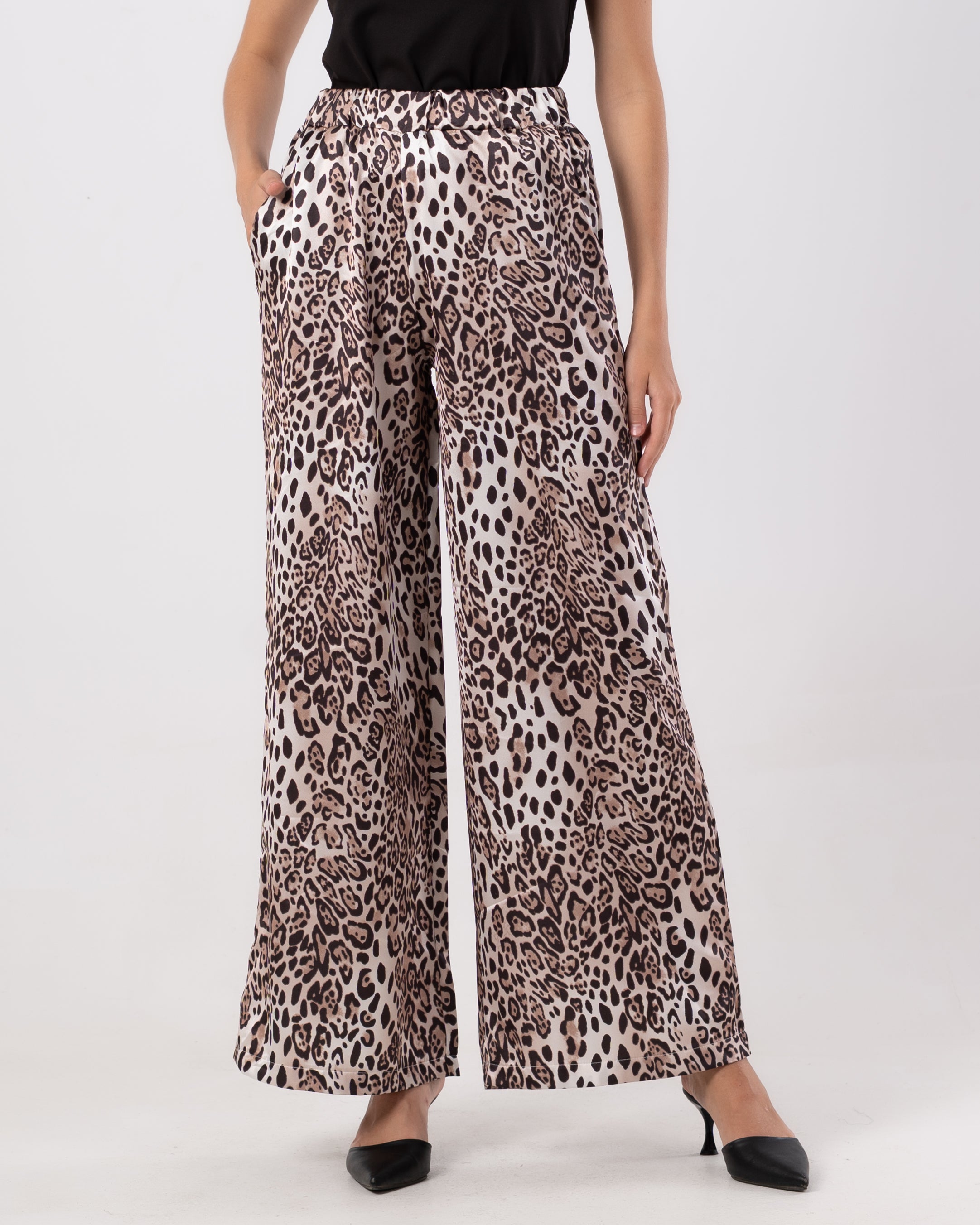 Multicolor Tiger (Print Wide-Leg) - Pants