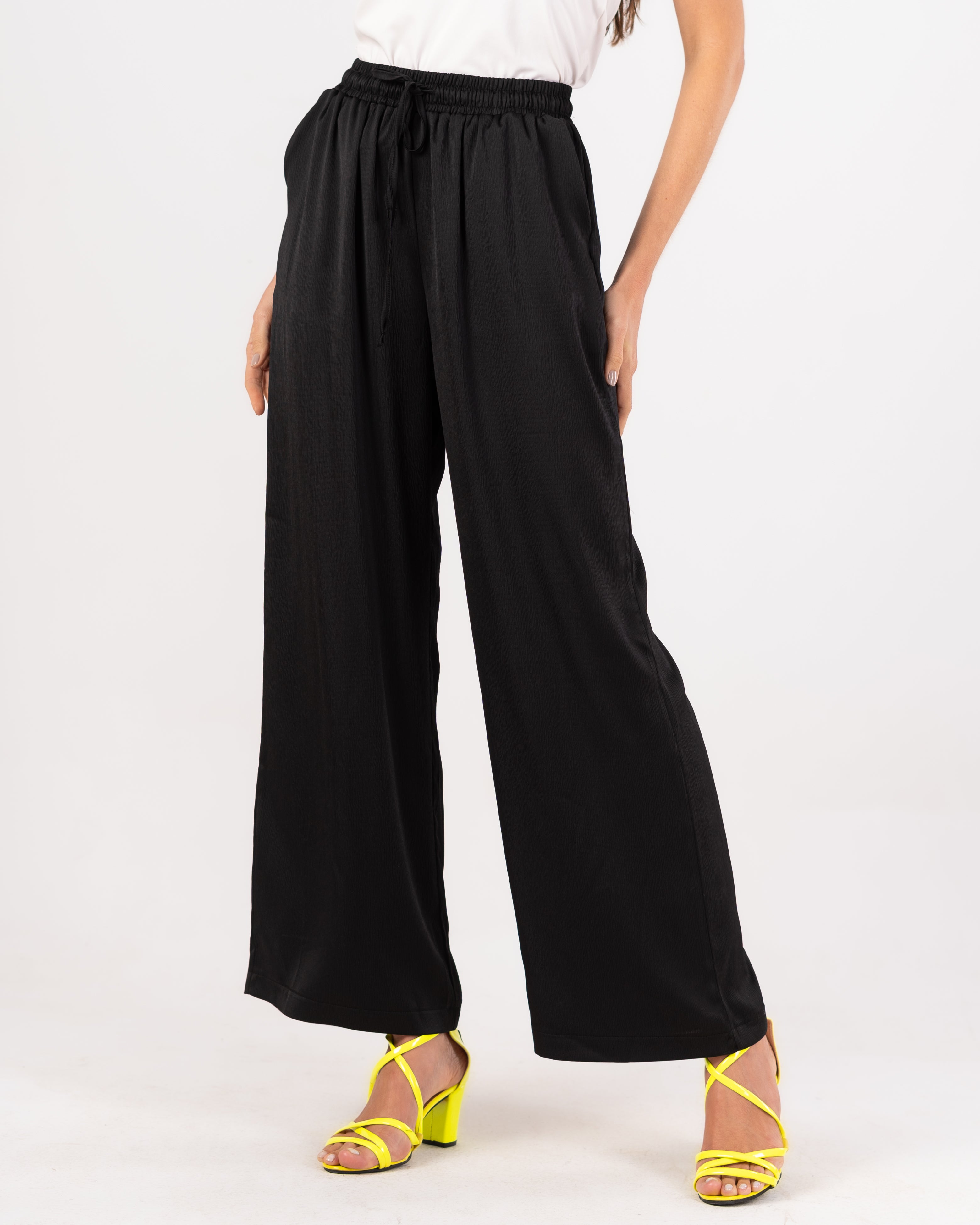 Plain Linen Trouser - ( Drawstring - Elastic Waist )