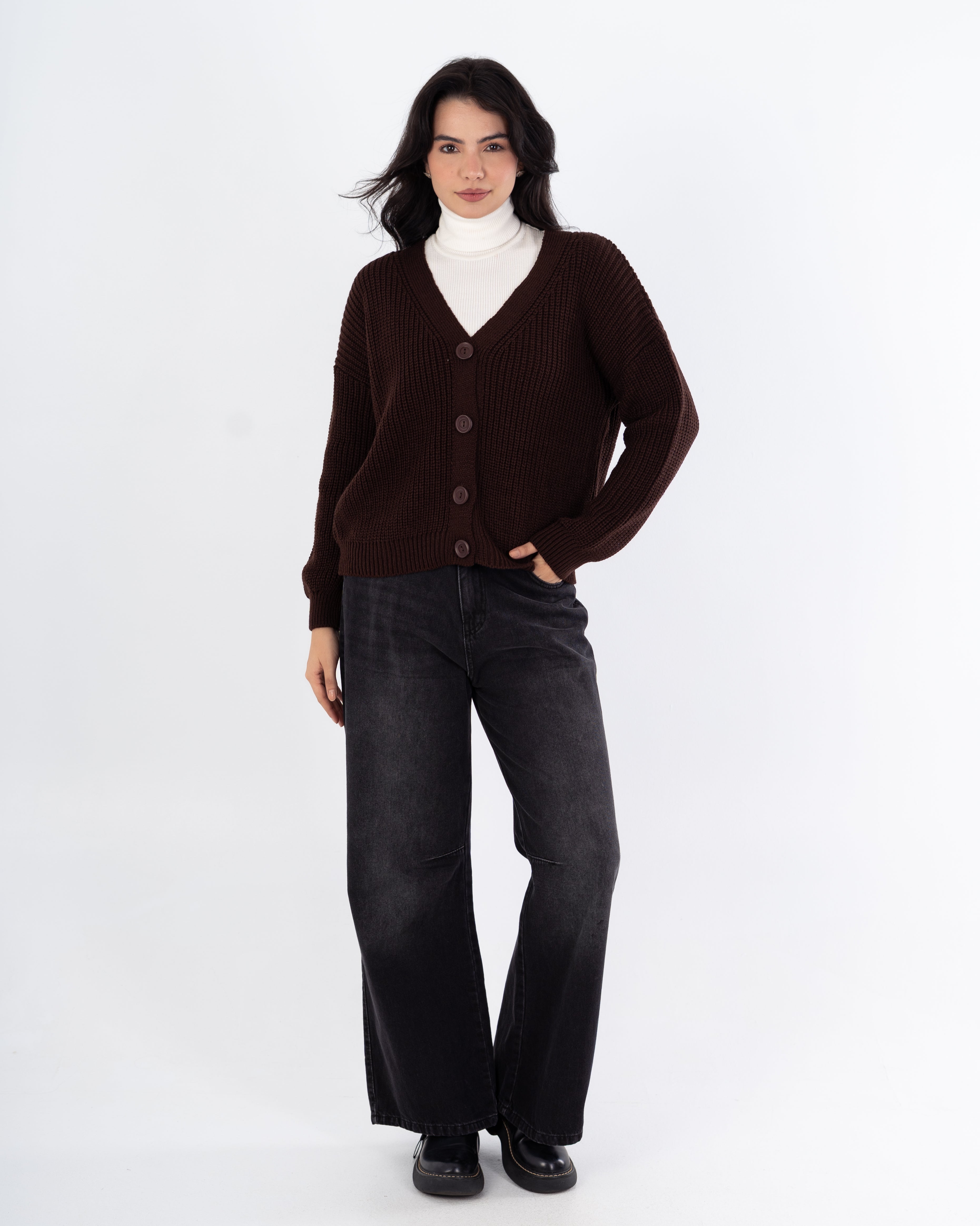 كارديجان واسع الرقبة – (4 أزرار)