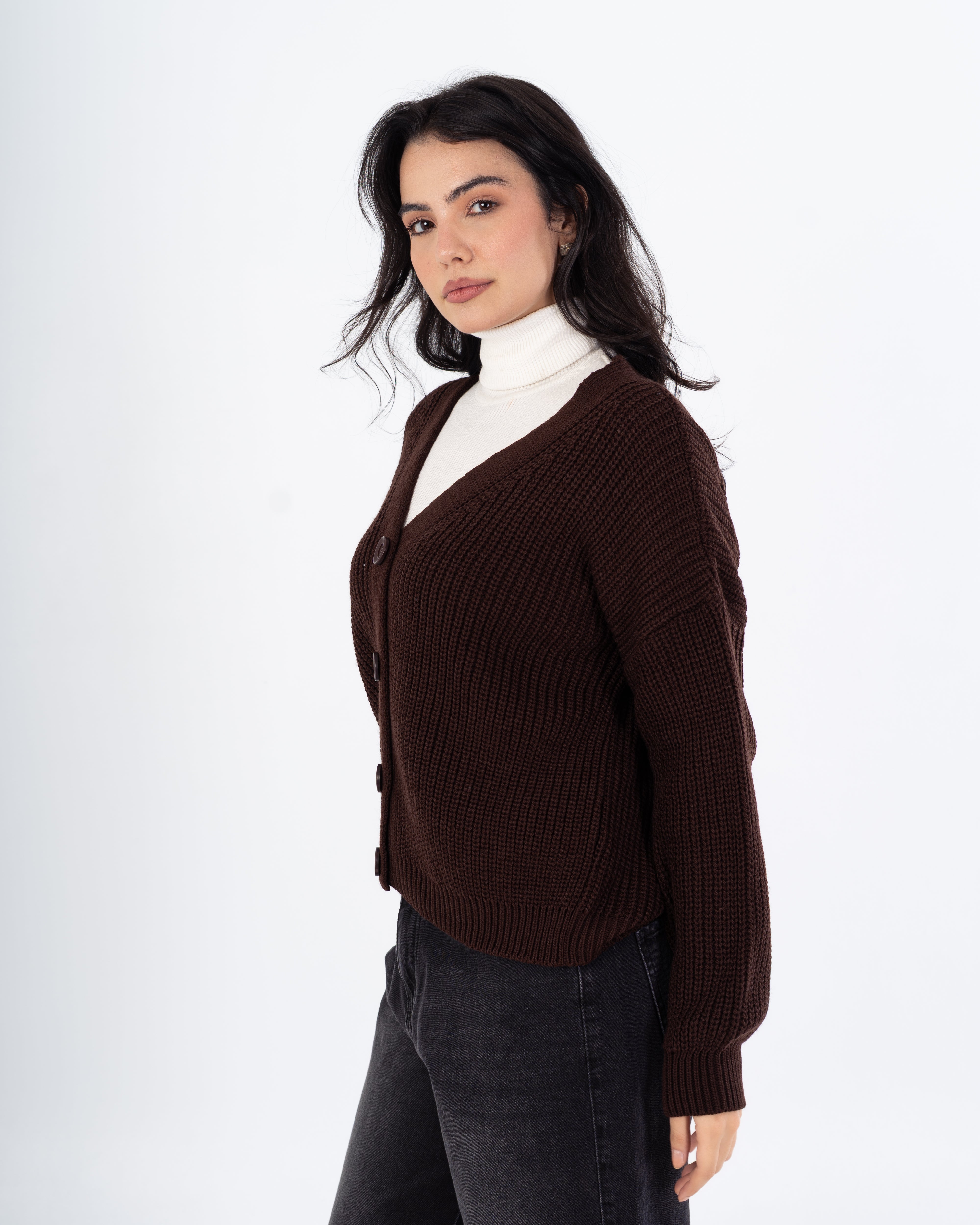 كارديجان واسع الرقبة – (4 أزرار)