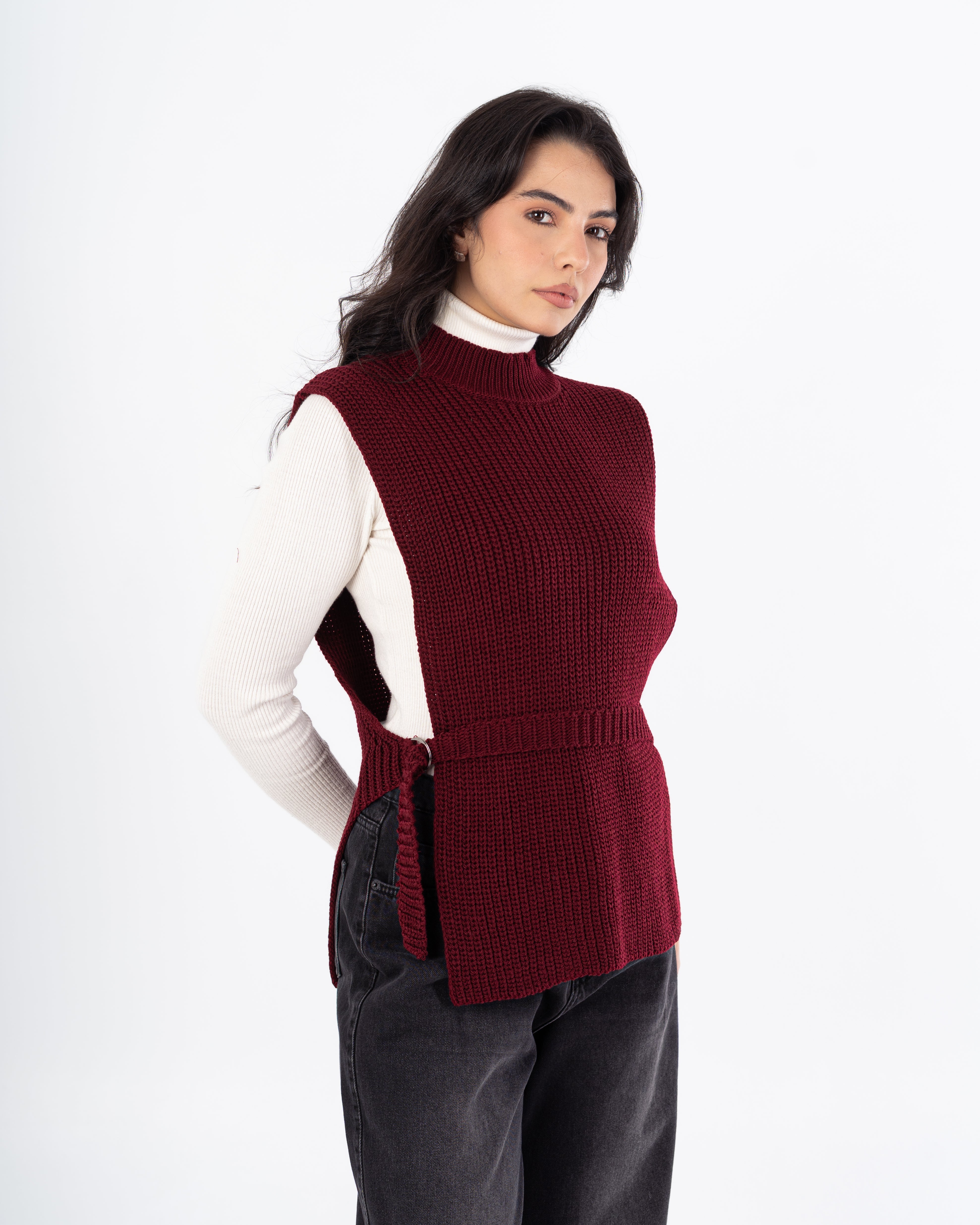 سترة عادية – مفتوحة من الجانب (مع حزام)