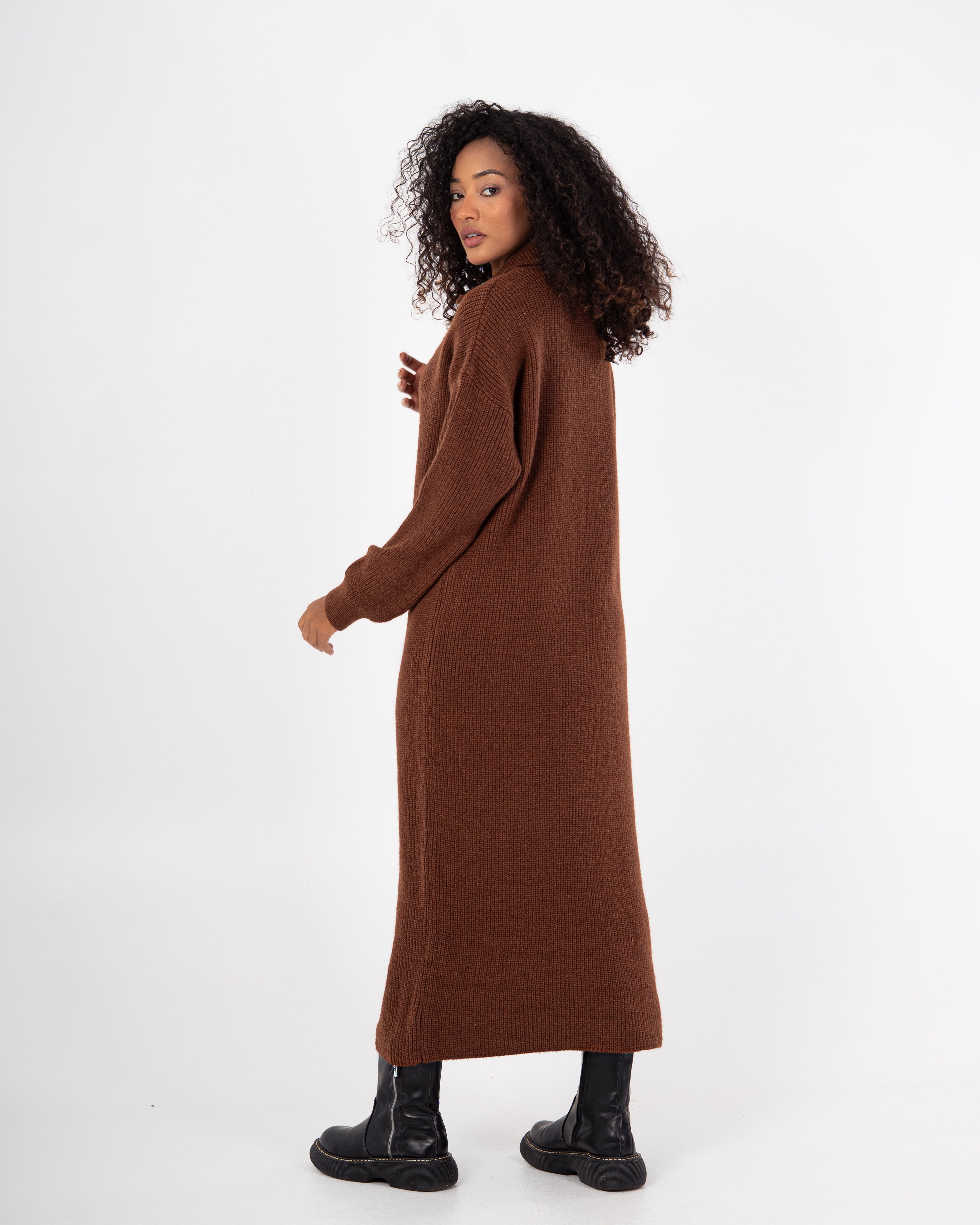 Knitwear Dress – Zipper Neckline