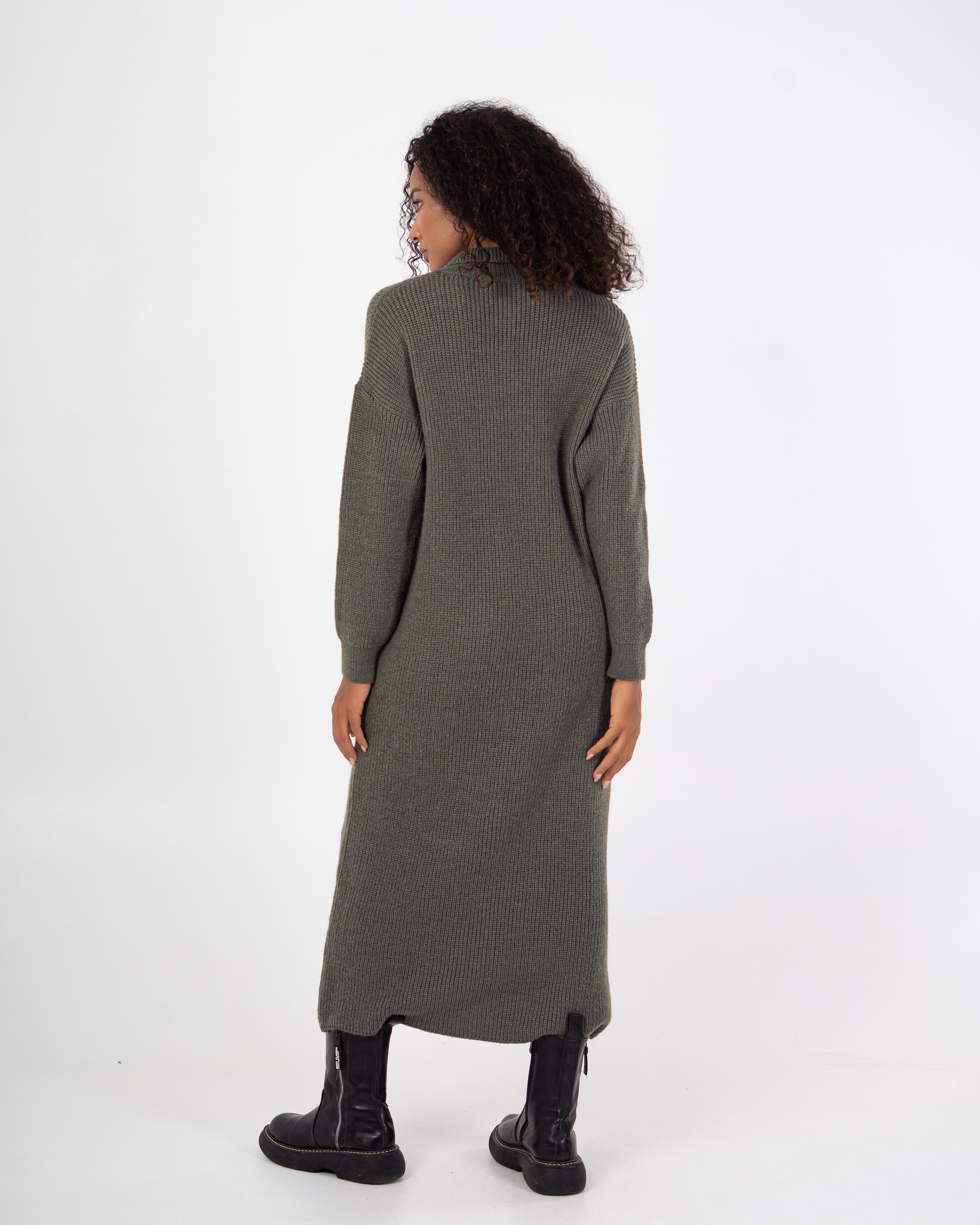 Knitwear Dress – Zipper Neckline