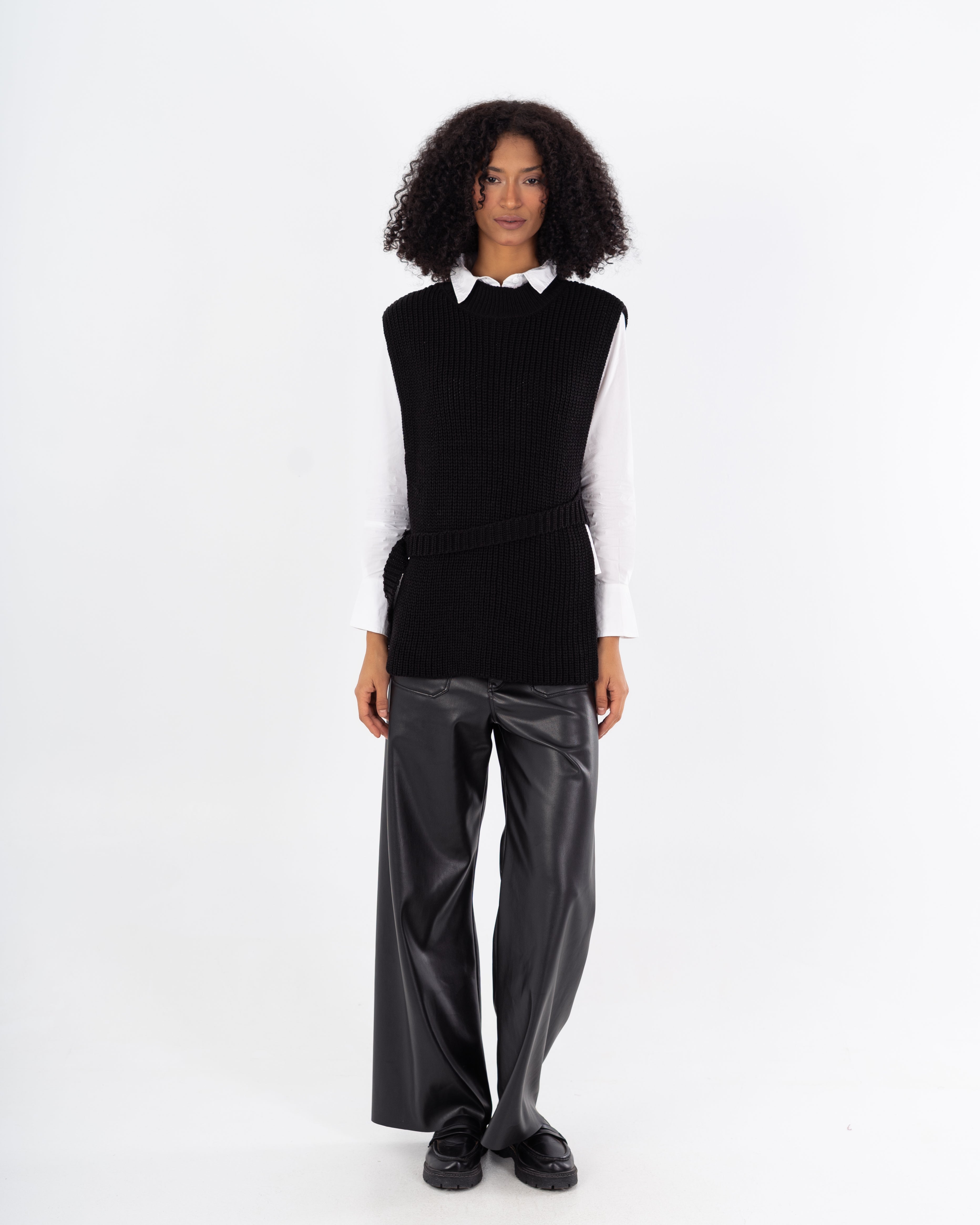 سترة عادية – مفتوحة من الجانب (مع حزام)