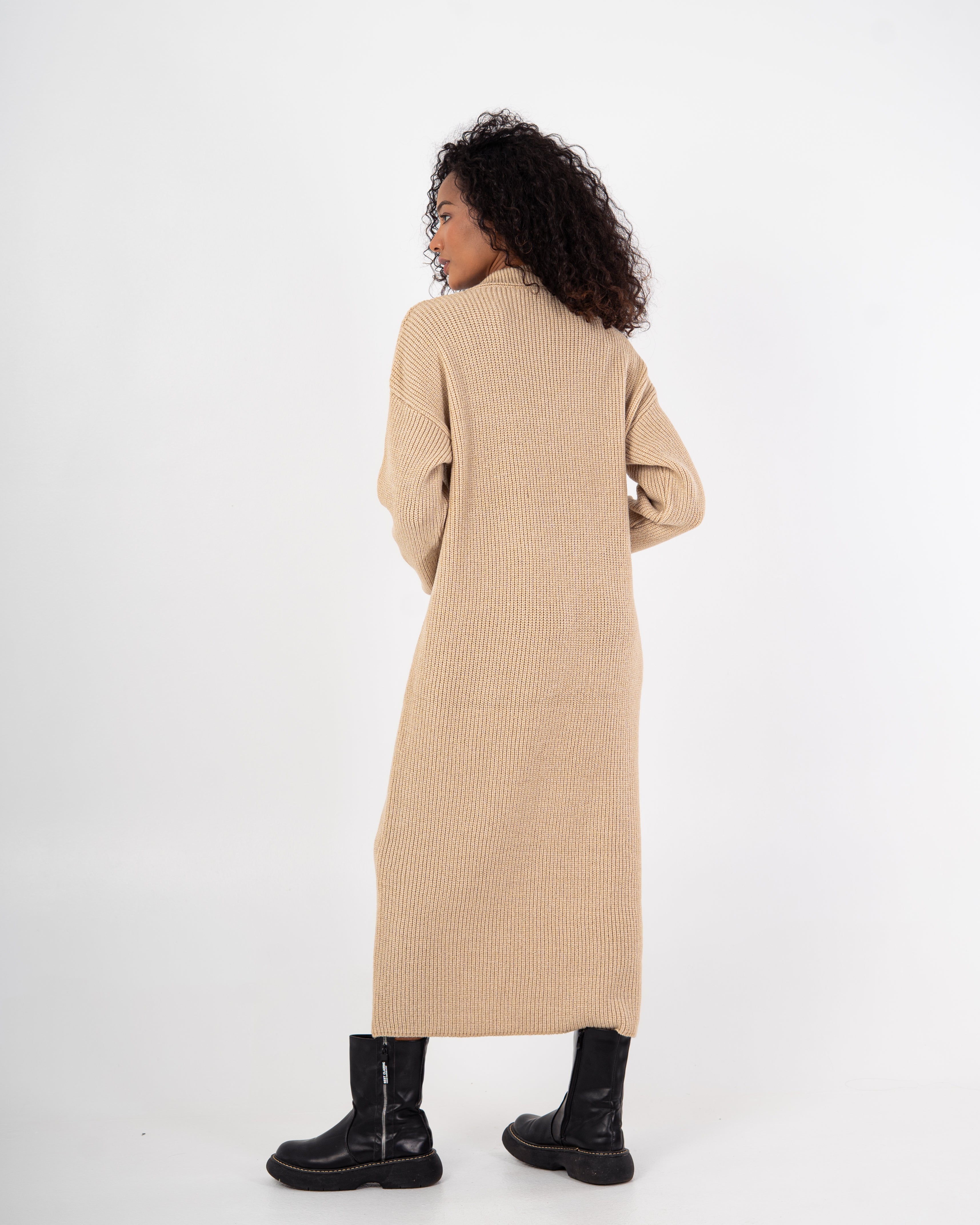 Knitwear Dress – Zipper Neckline