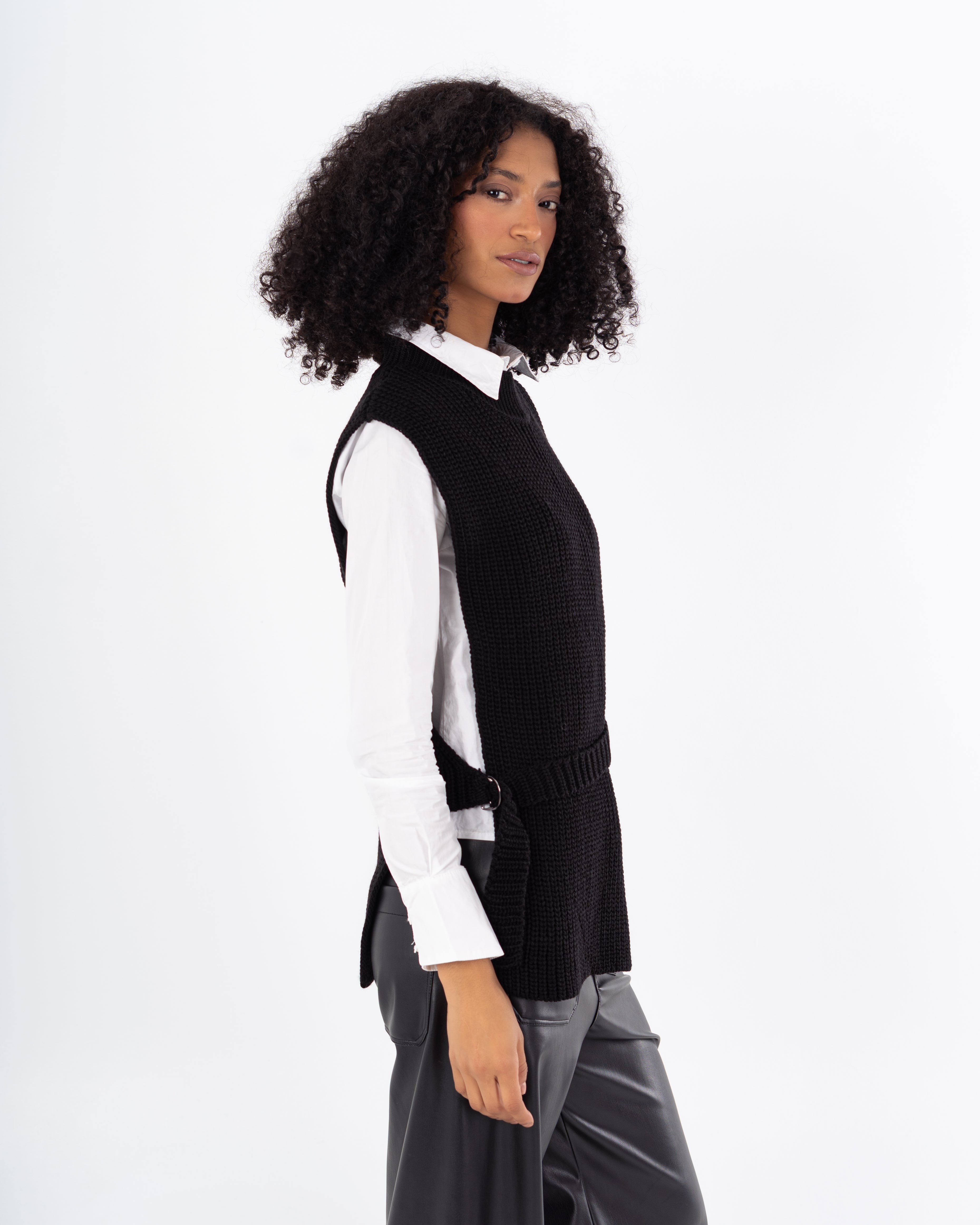 سترة عادية – مفتوحة من الجانب (مع حزام)