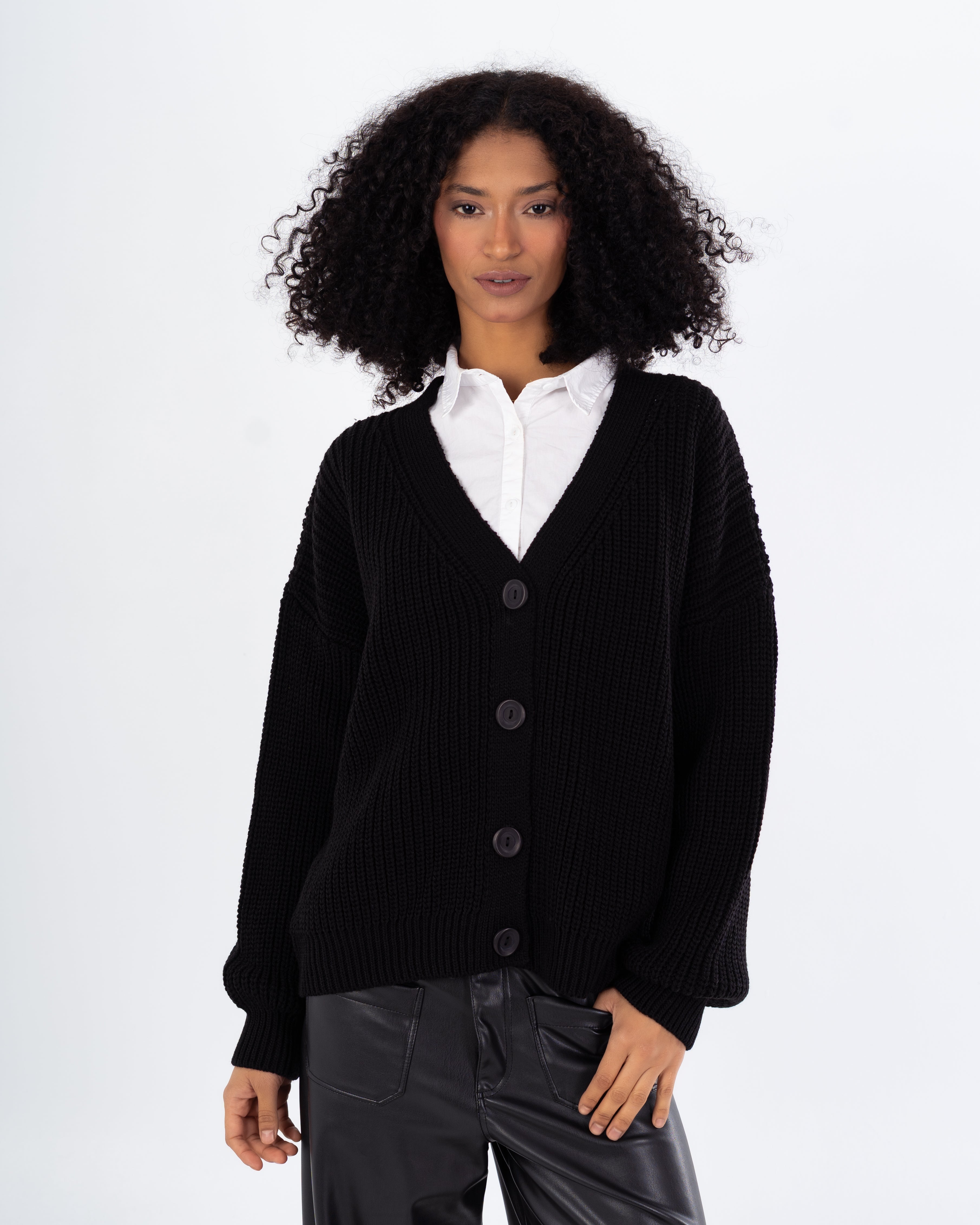 كارديجان واسع الرقبة – (4 أزرار)