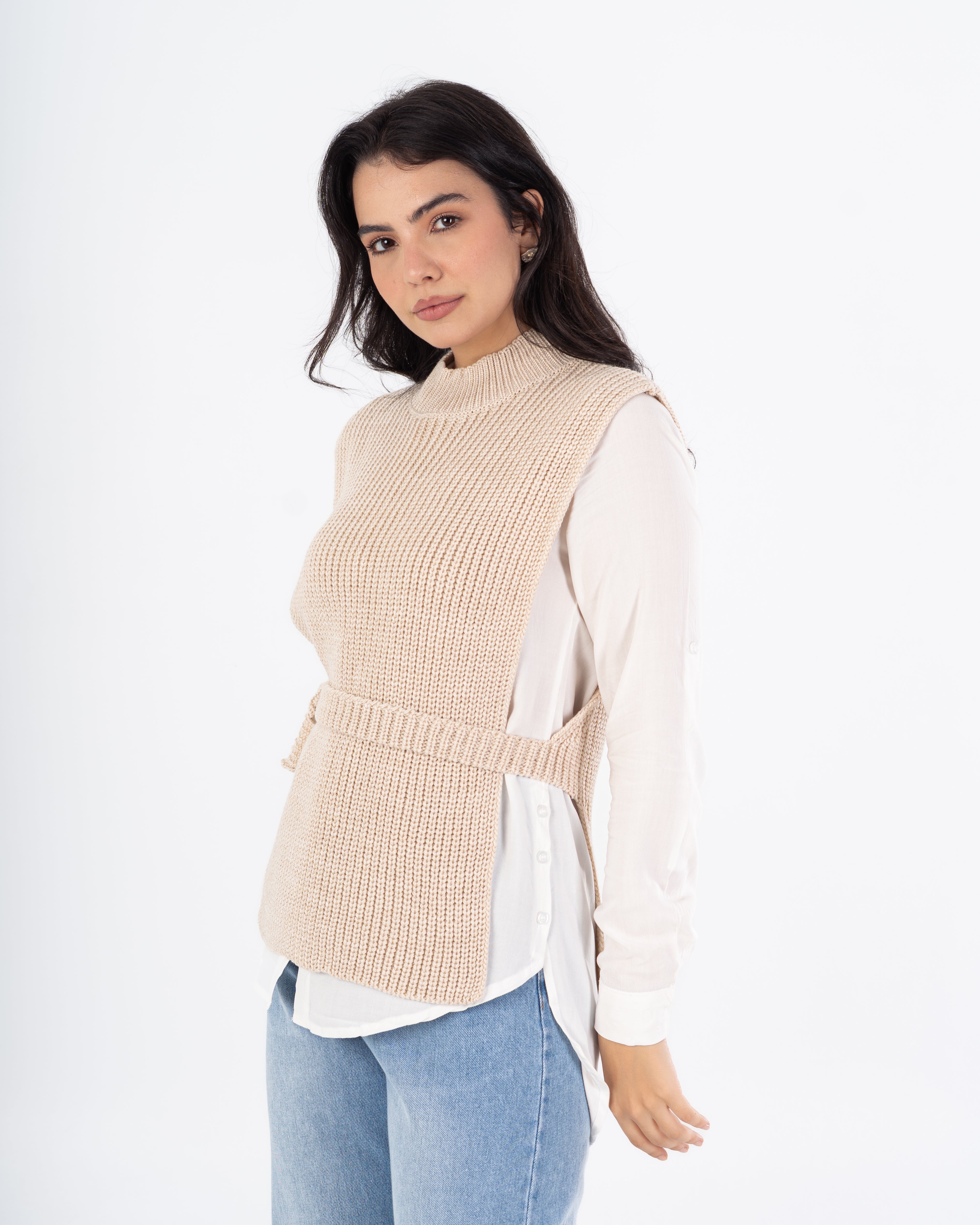 سترة عادية – مفتوحة من الجانب (مع حزام)