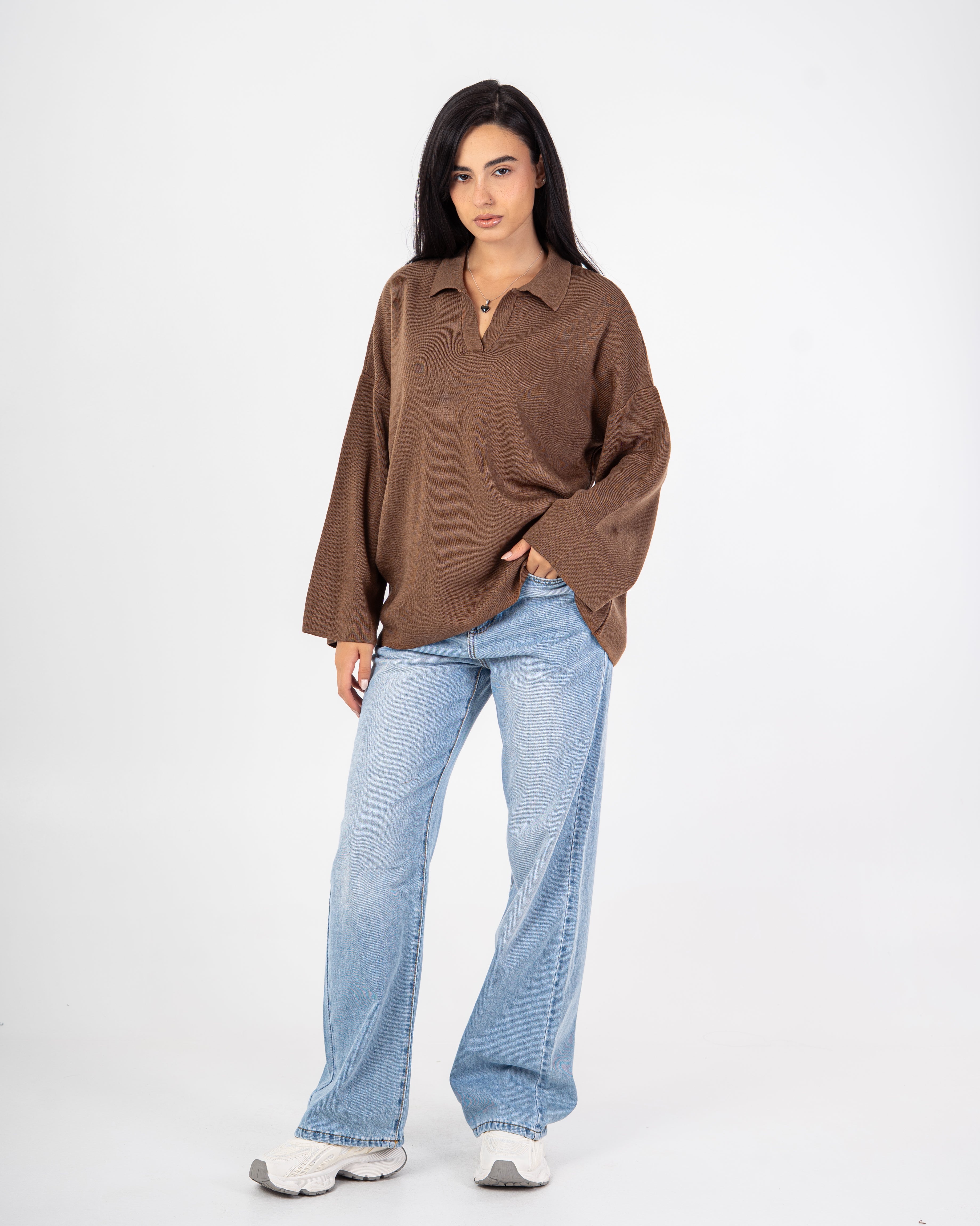 Plain Knitwear Pullover