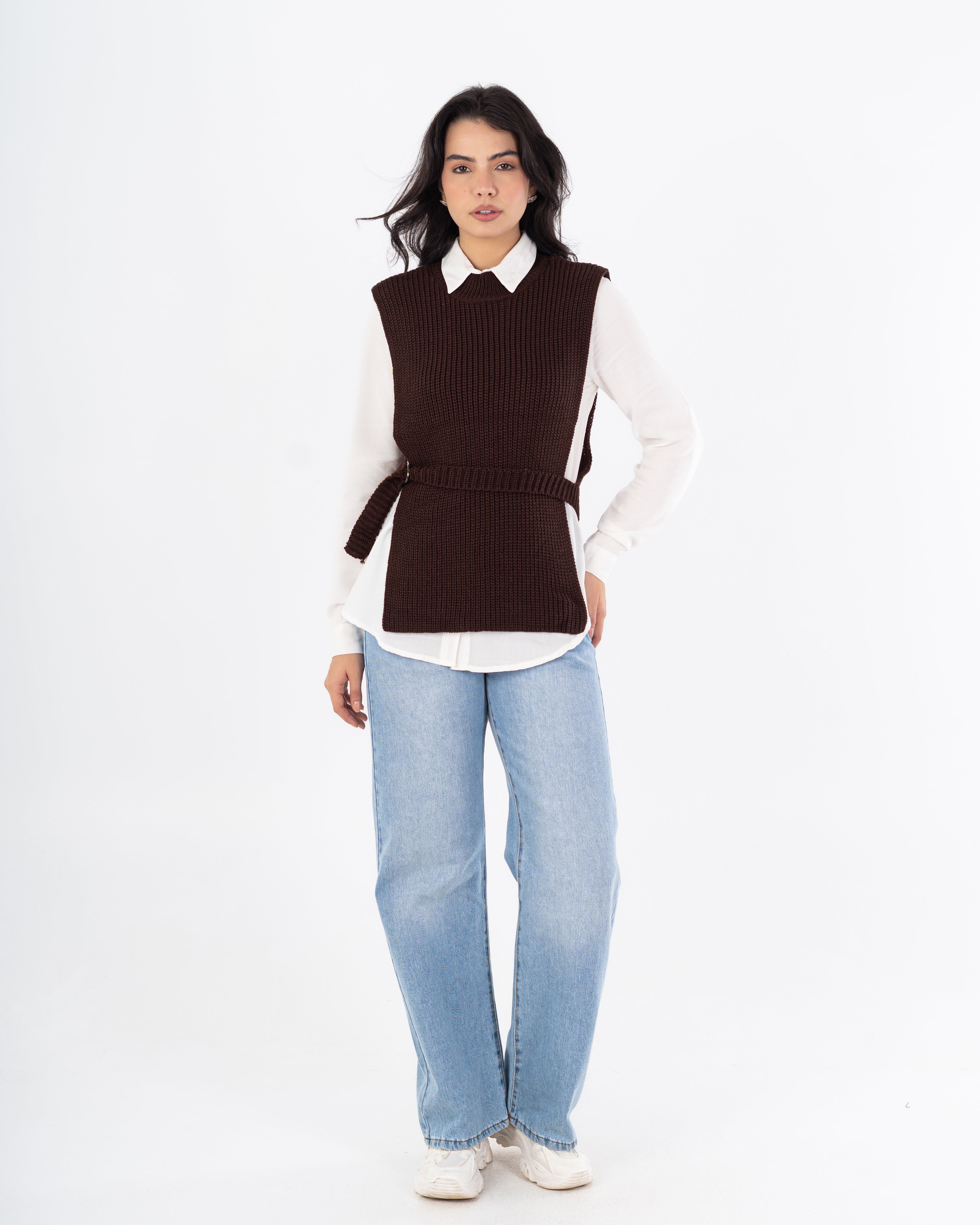 سترة عادية – مفتوحة من الجانب (مع حزام)