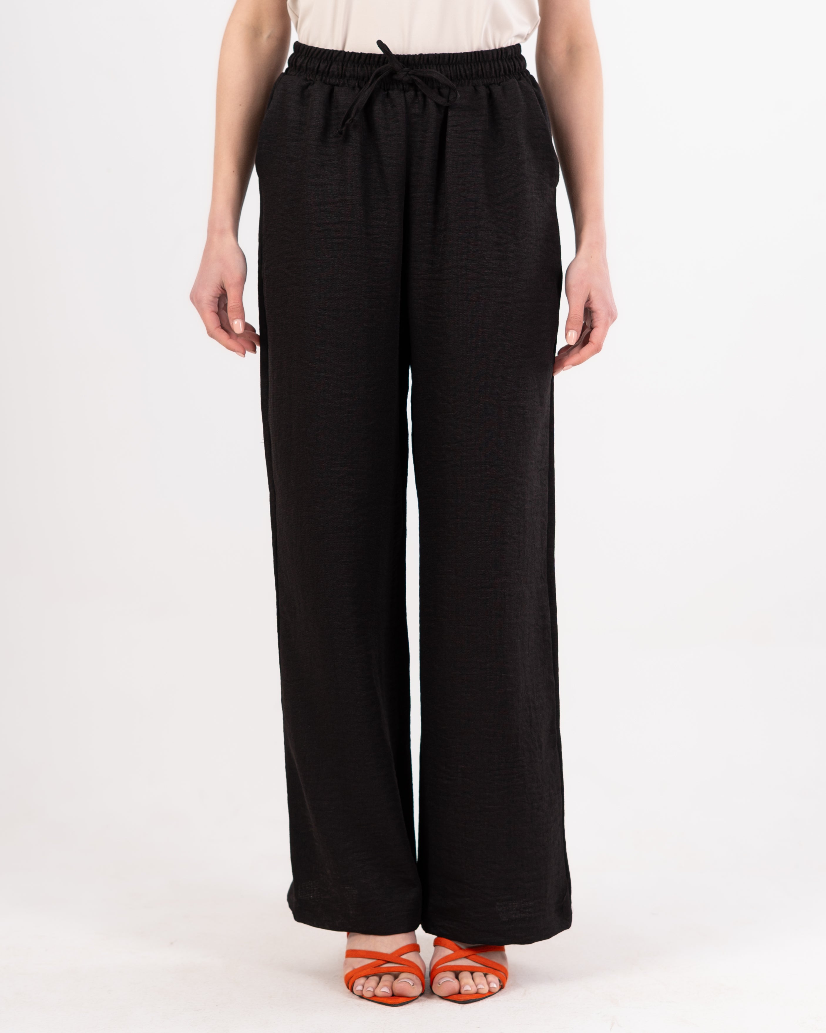 Plain Linen Trouser - ( Drawstring - Elastic Waist )