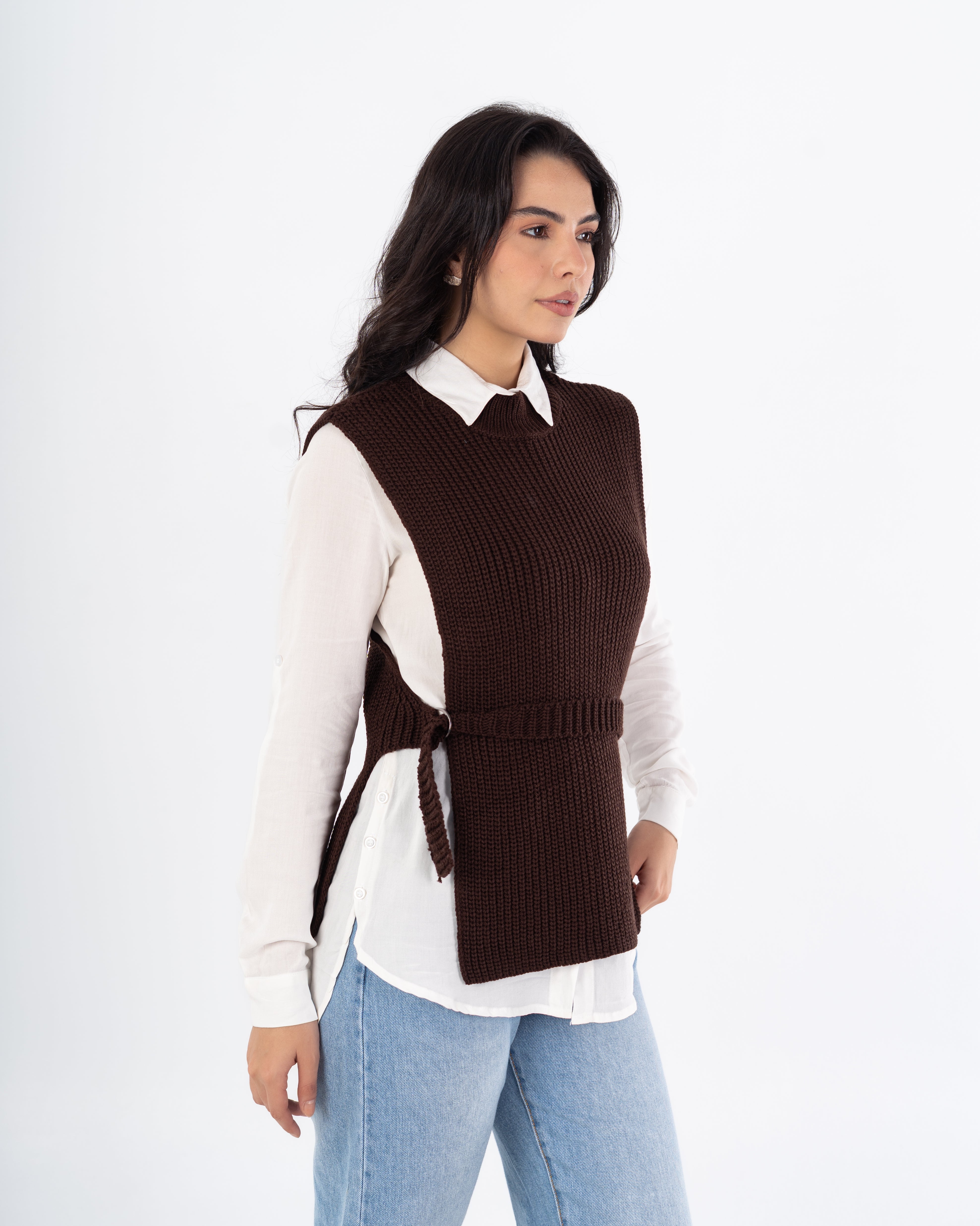 سترة عادية – مفتوحة من الجانب (مع حزام)