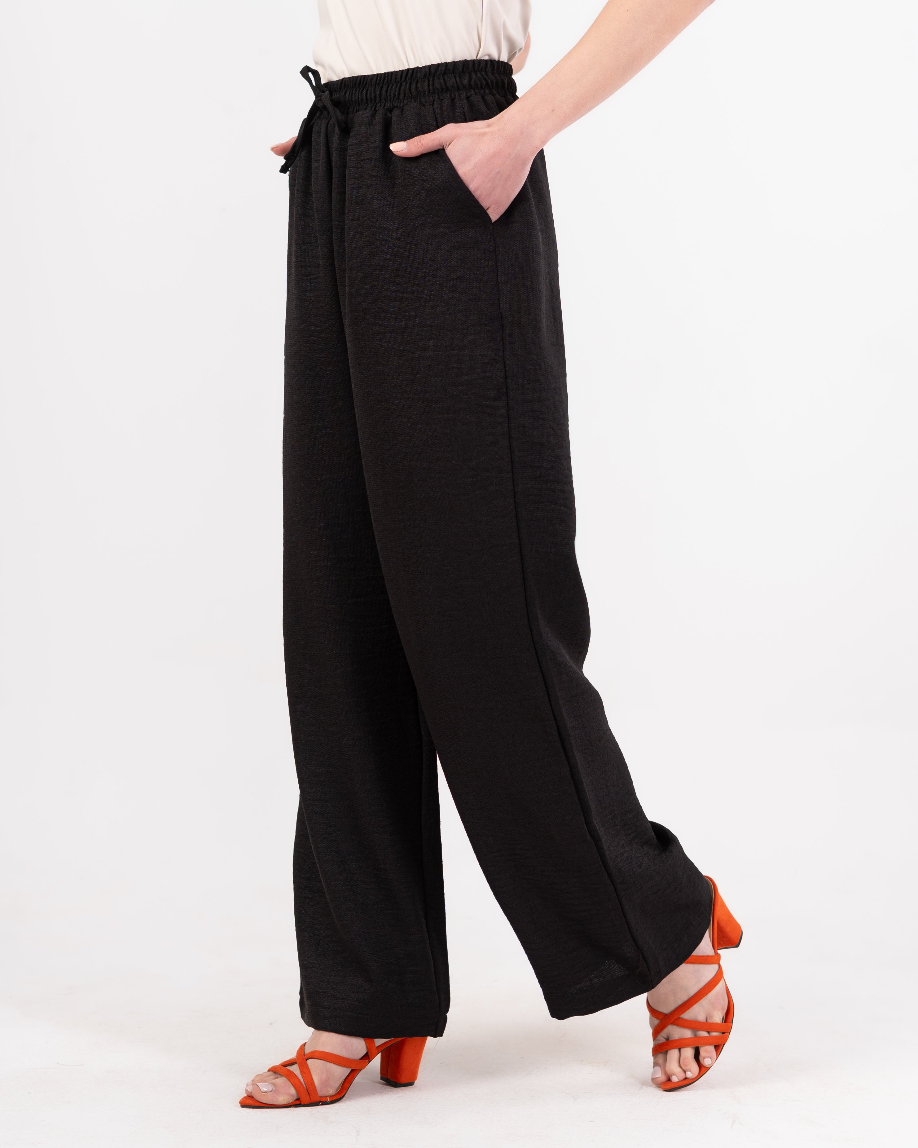 Plain Linen Trouser - ( Drawstring - Elastic Waist )