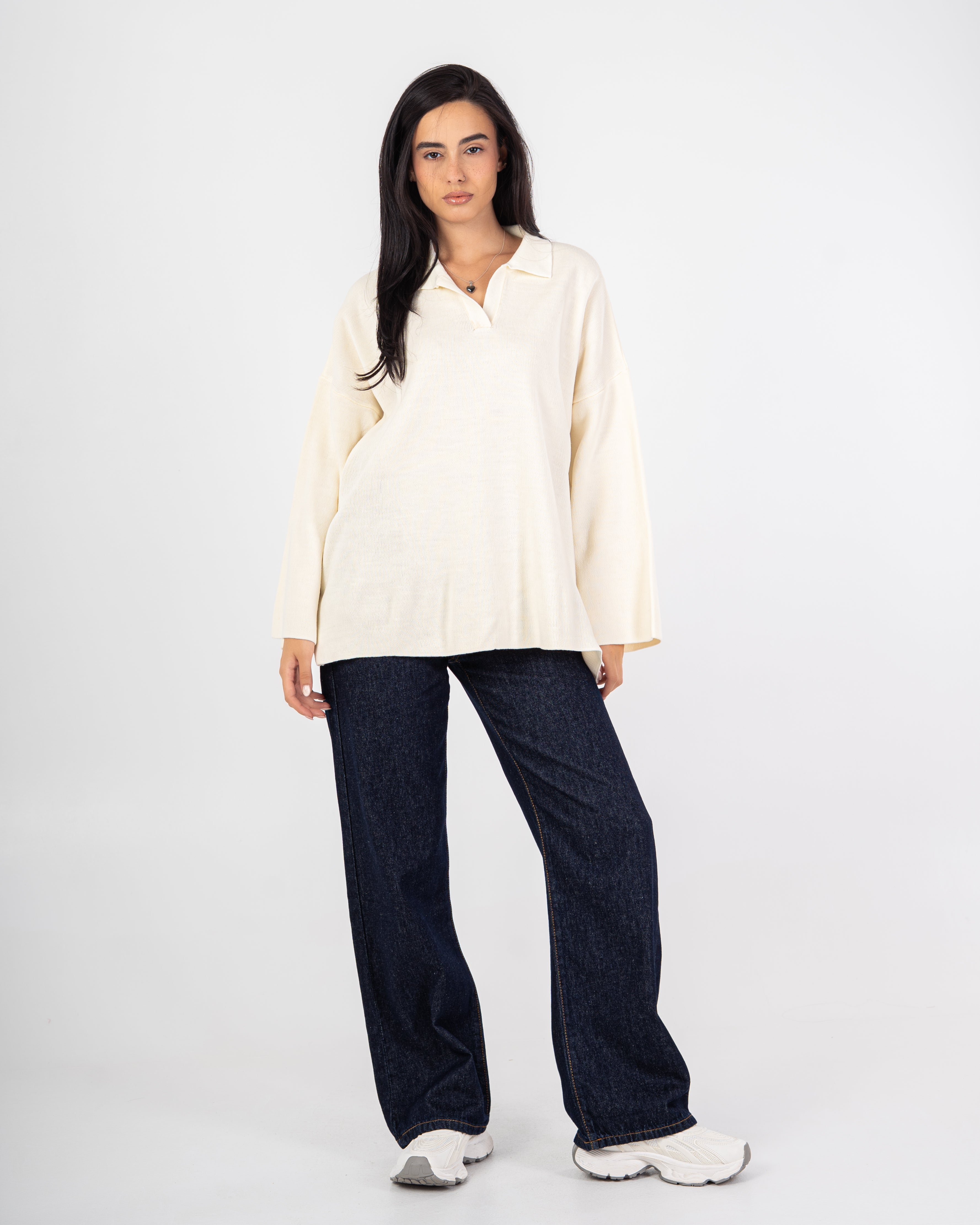 Plain Knitwear Pullover