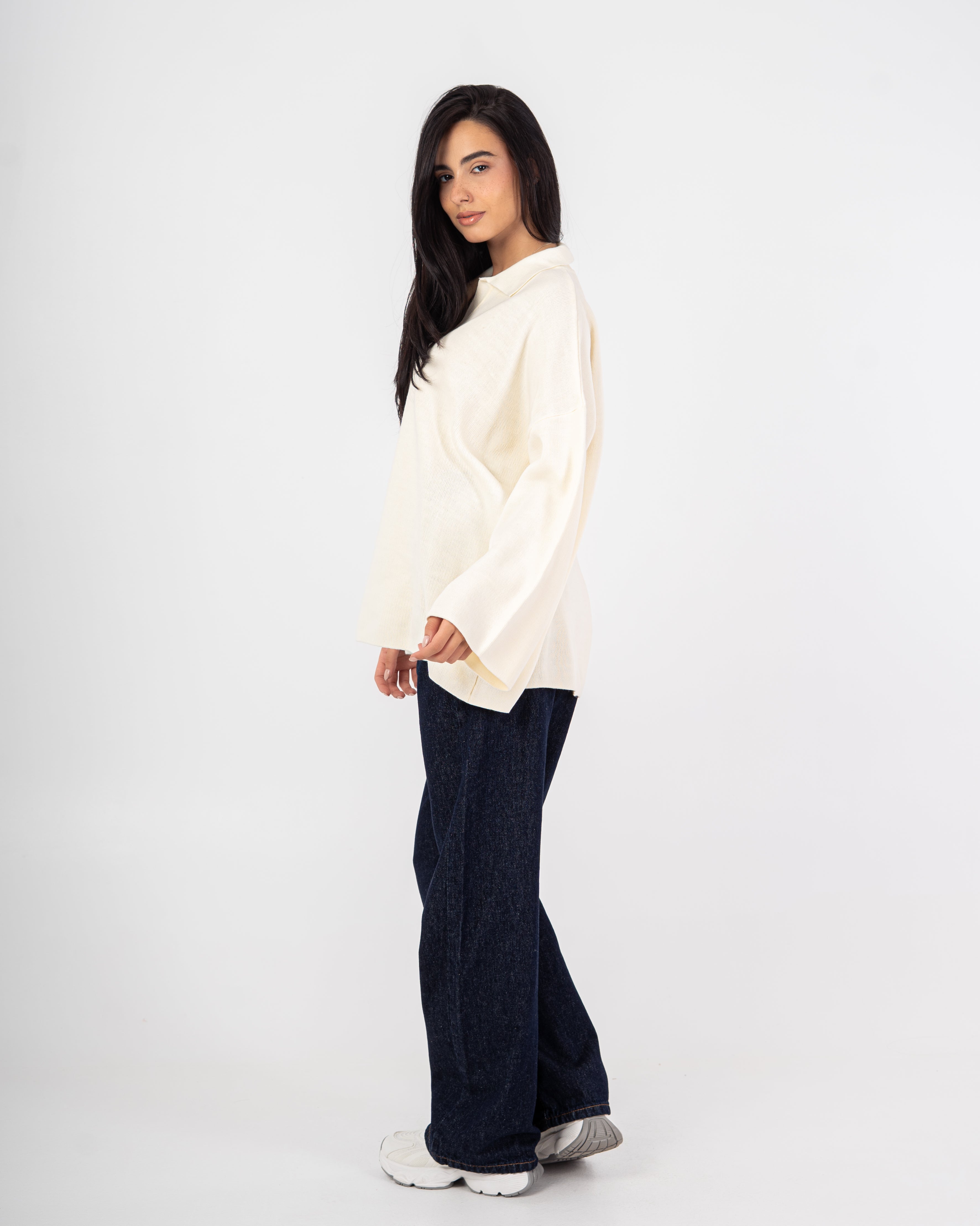 Plain Knitwear Pullover