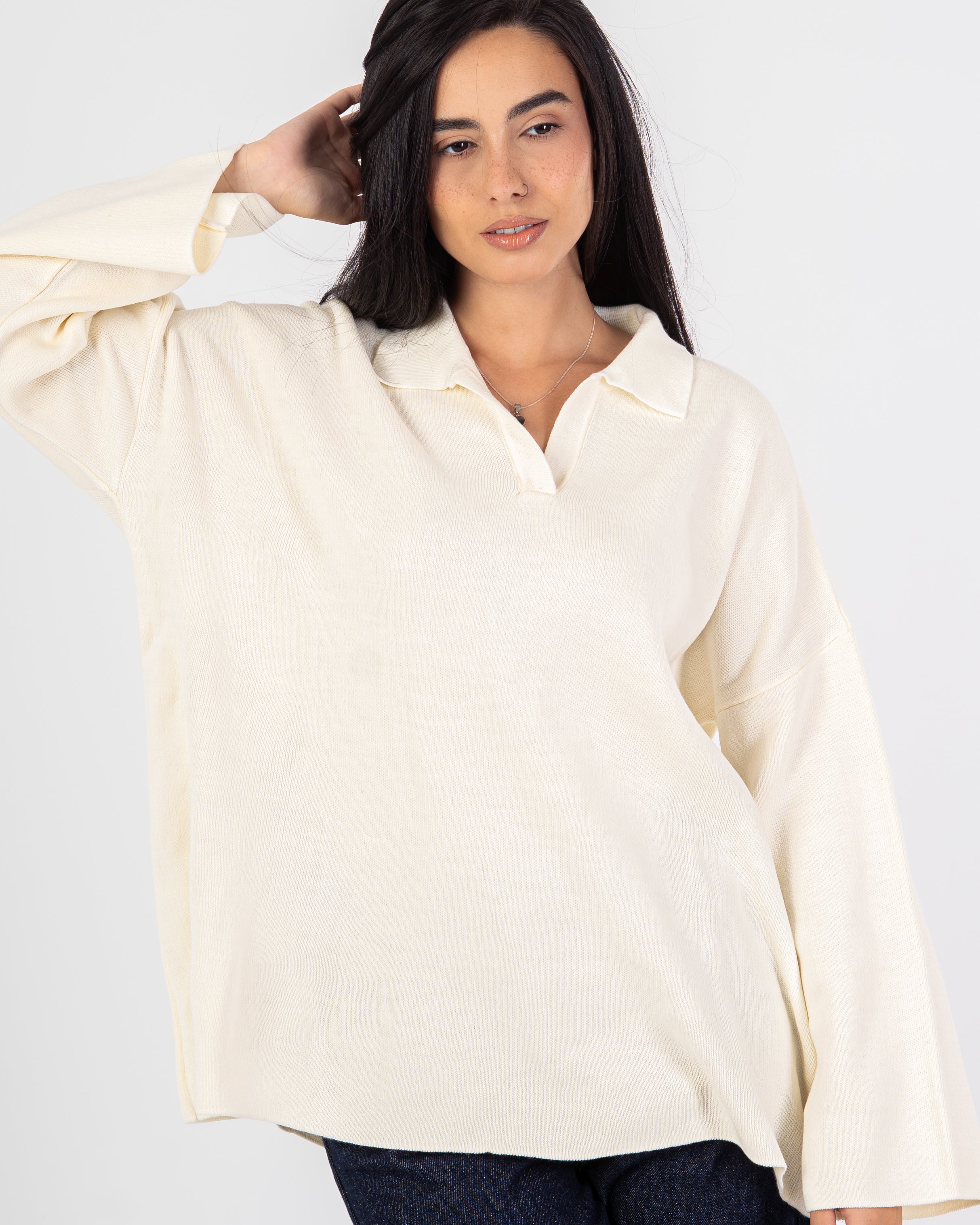 Plain Knitwear Pullover