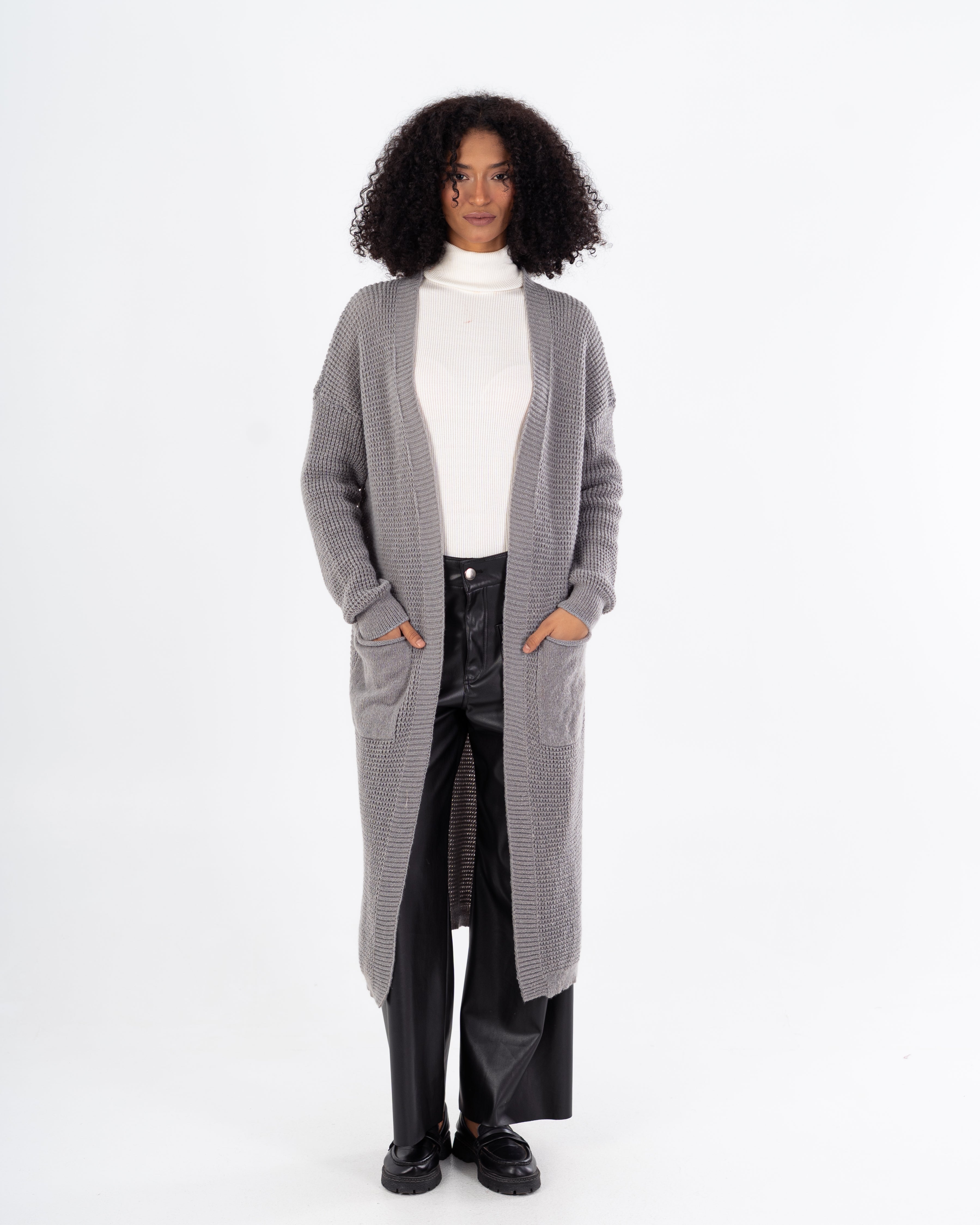 Knitwear Cardigan - (With Two Pockets) Cuffs