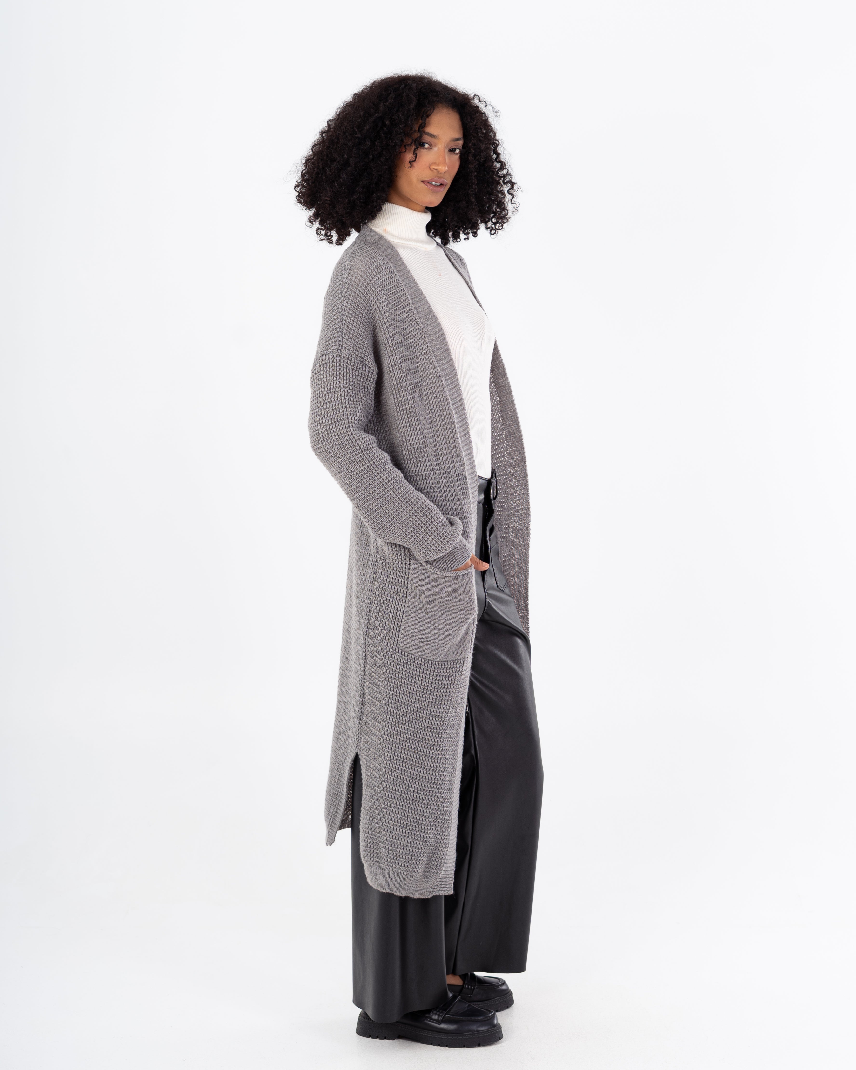 Knitwear Cardigan - (With Two Pockets) Cuffs