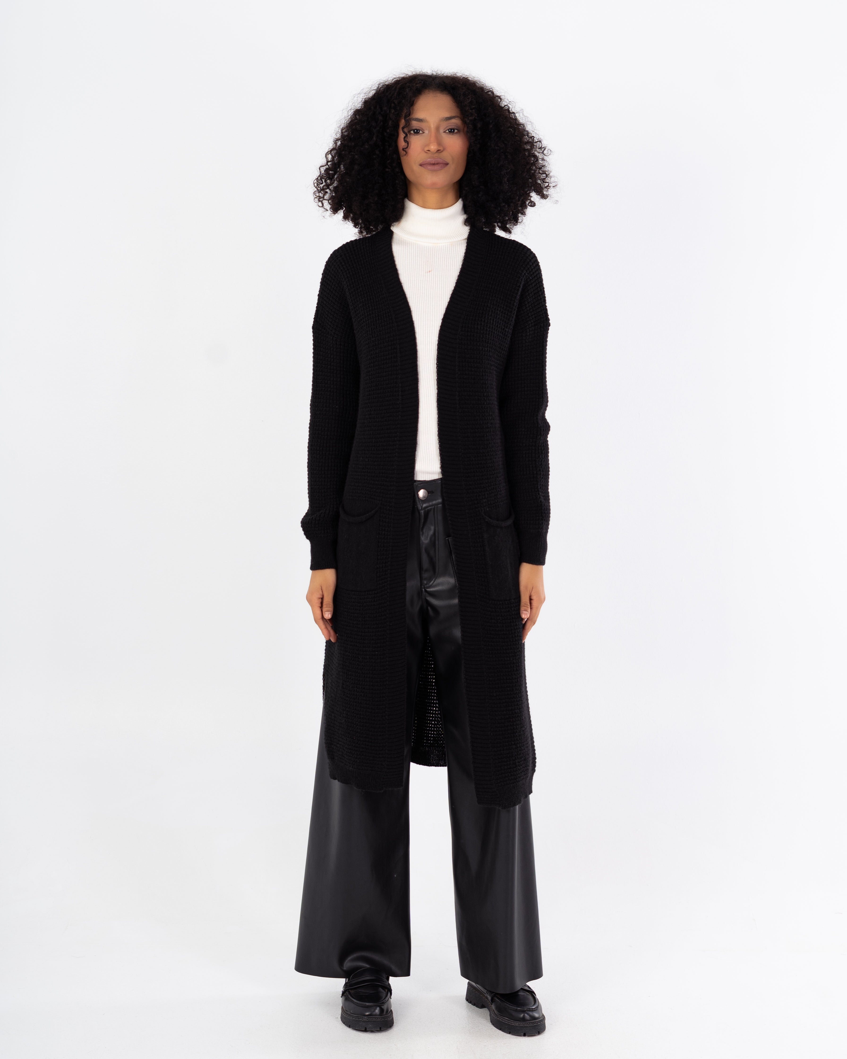 Knitwear Cardigan - (With Two Pockets) Cuffs